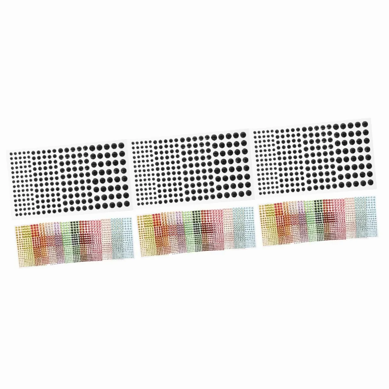 PACKOVE 36fogli Gemmper Viso Adesivi Glitter e Strass Per Decorazioni Di Trucco Facili Da Applicare Per Feste Carnevali Halloween e Occasioni Speciali