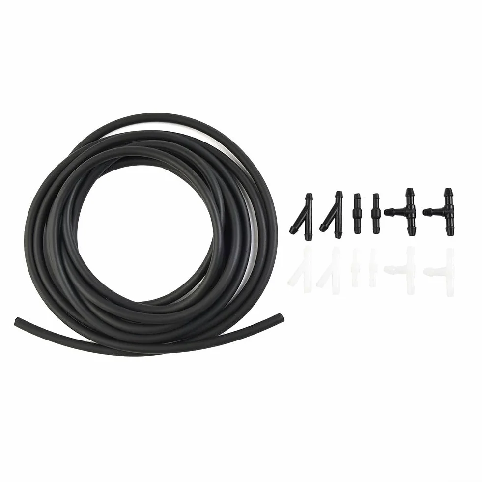 Kit tubi flessibili lavavetri 4 m 12 connettori ugello anteriore posteriore riparazione pompa getto