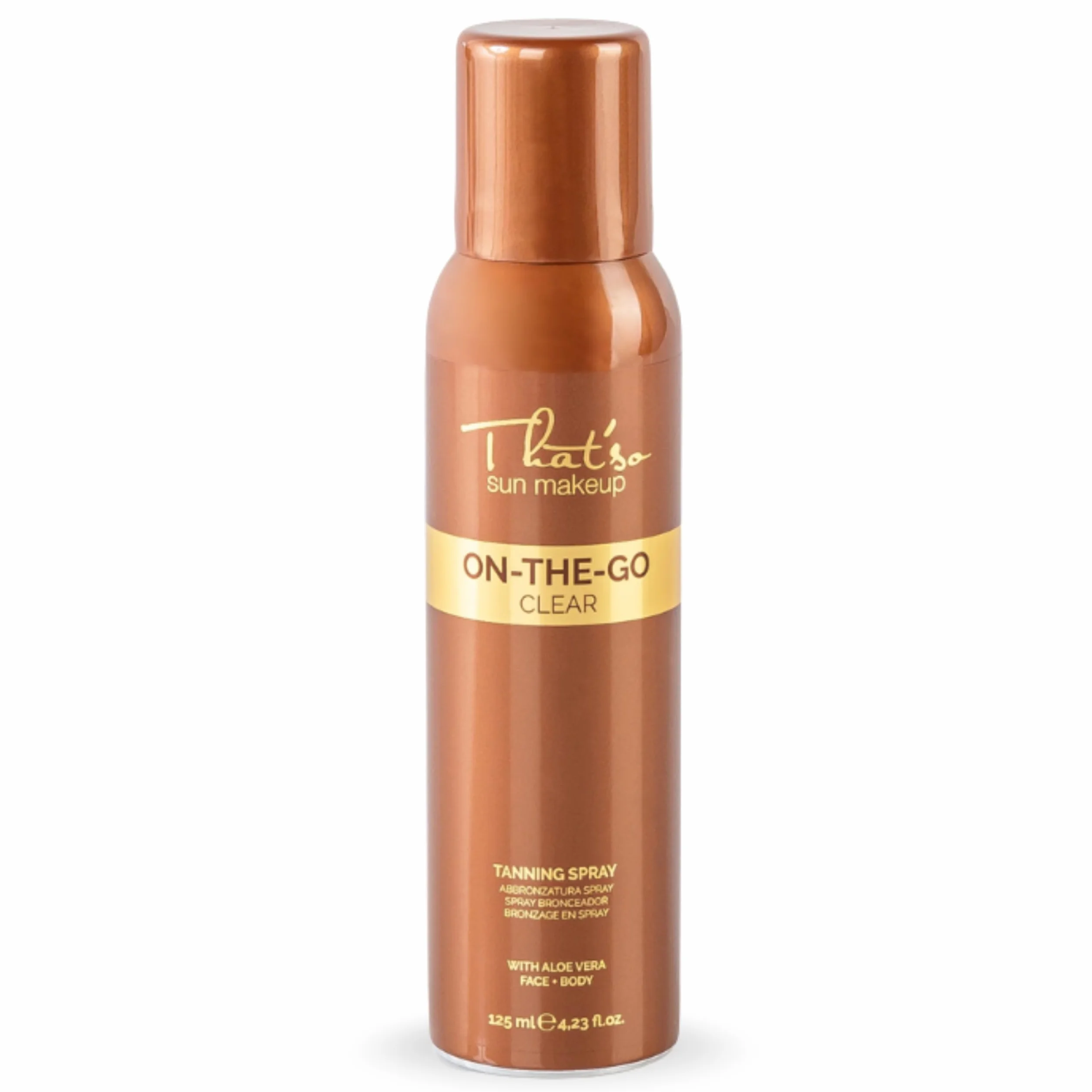 That’so Spray Autoabbronzante Viso e Corpo 125 ml On The Go Clear Abbronzatura Istantanea Naturale Effetto Bronze