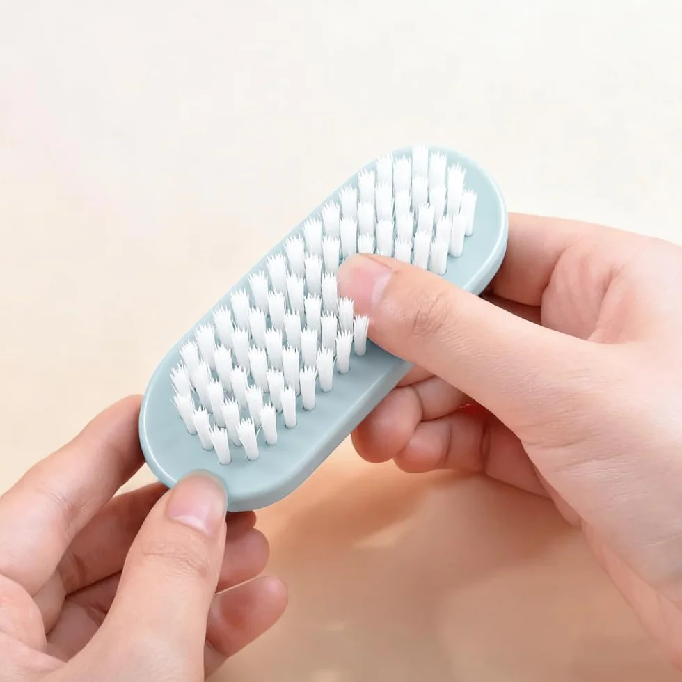 5 Pezzi Spazzola per Unghie Mani Tromba Fronte-retro Spazzolino Unghie Setole dure per Pulizia Delle Mani e Delle Unghie dei Piedi