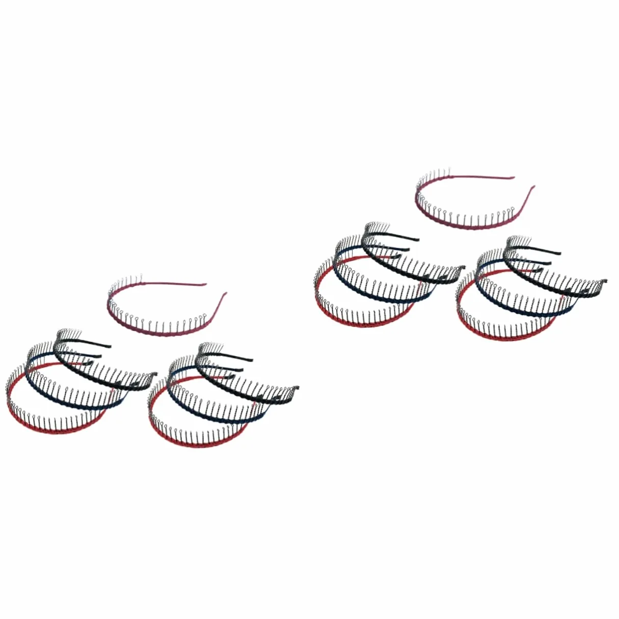 DOITOOL 14pezzi Cerchietto Antiscivolo Metallo Con Denti Lunghi Per Sport Makeup e Pulizia Viso Accessori Colorati Per Resistente e Durevole