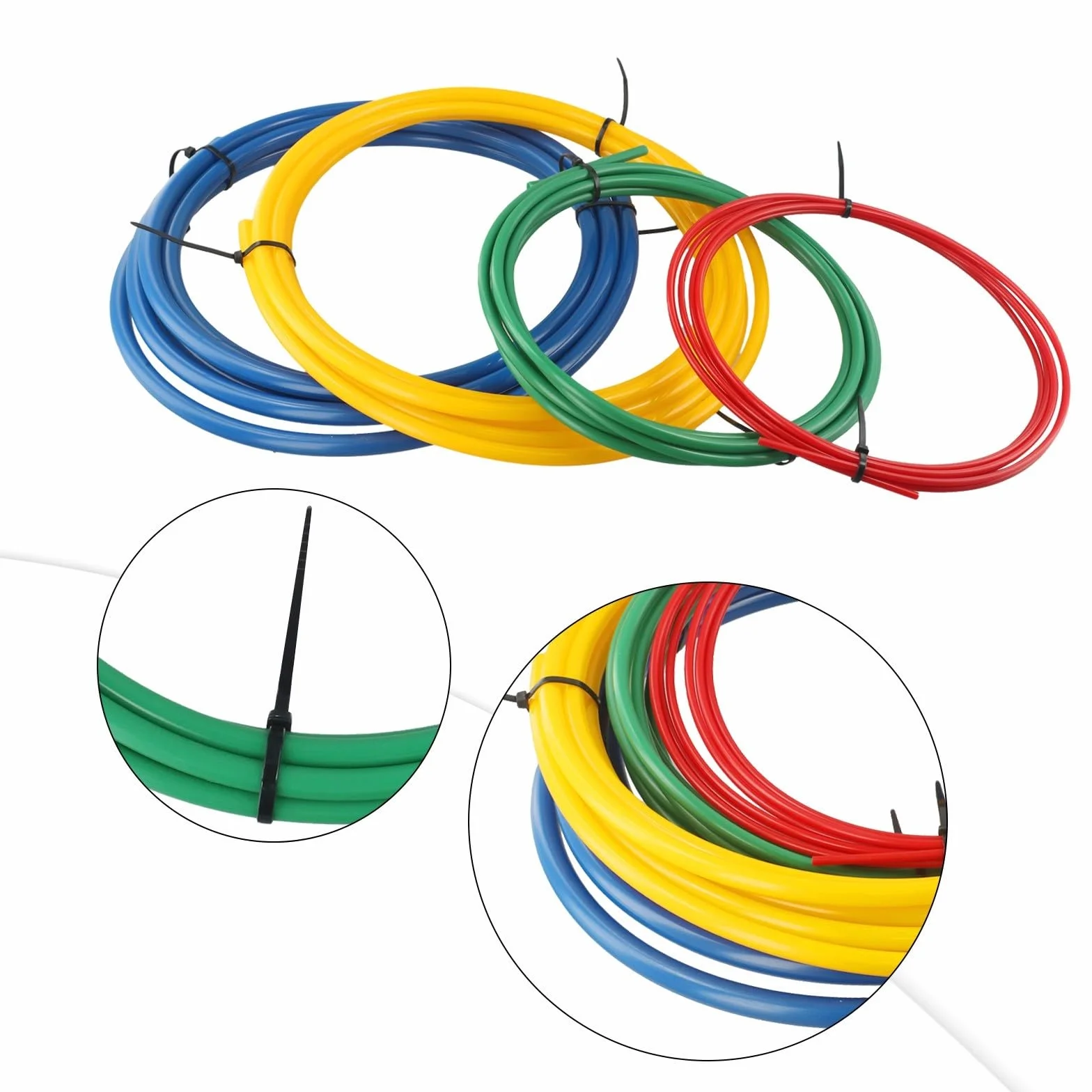 Kit piegatubi in rame per aria condizionata, set di molle piegatubi in plastica PE con 4 misure per HVAC, rosso, verde, giallo, blu