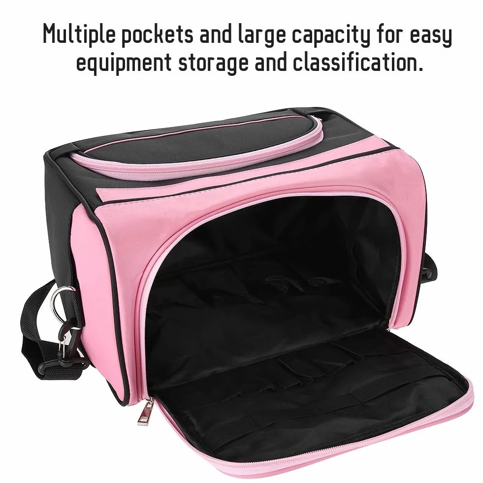 Petyoung Borsa da viaggio di grande capacità professionale per parrucchiere (Color : Rose Pink)