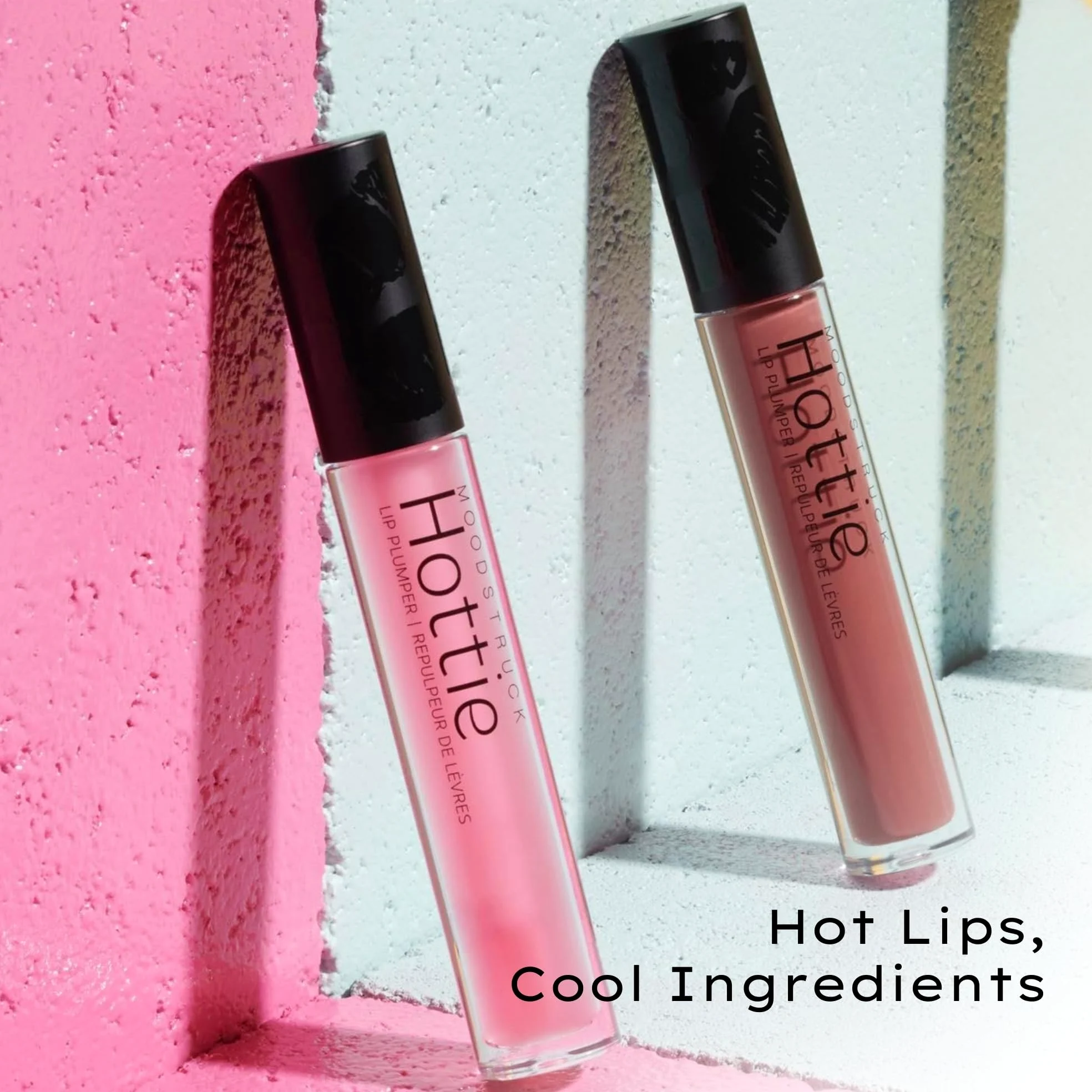 Younique Moodstruck Hottie Lip Plumper, lucidalabbra rosa pallido | Peptidi di collagene, ialuronato di sodio per labbra idratate e calde, trucco per migliorare le labbra