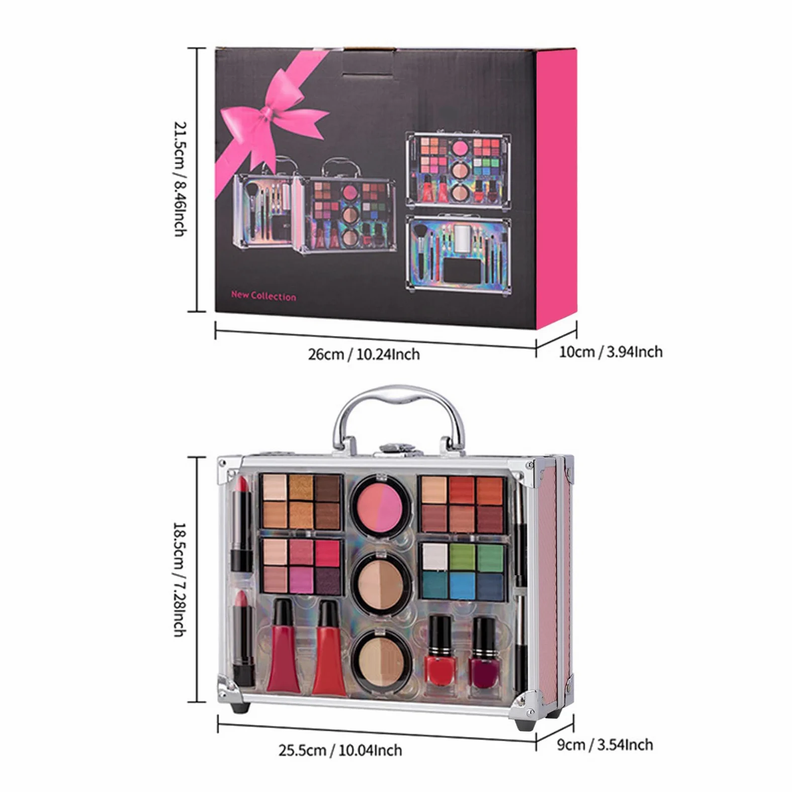 Kit Trucco Completo Ombretto Rossetto Fard Impermeabili per Trucco | kit di trucco per principianti per Casa, Viaggio, Vacanza, Viaggi d'Affari, Performance sul Palco, Eventi, Feste, Uscite