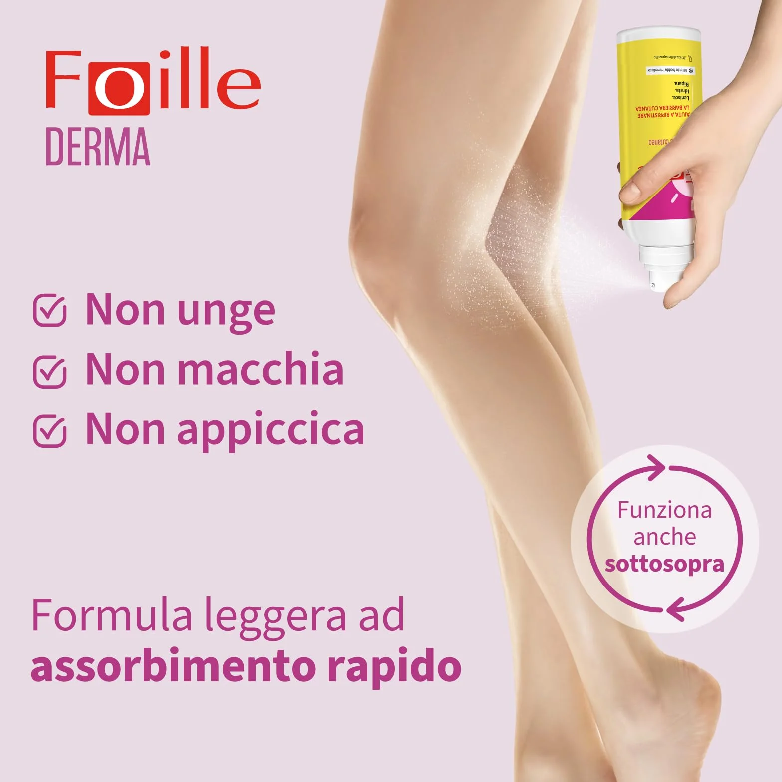 Foille Derma Spray Doposole Lenitivo con Aloe Vera, Pantenolo e Acido Ialuronico, Idratante, 150 ml
