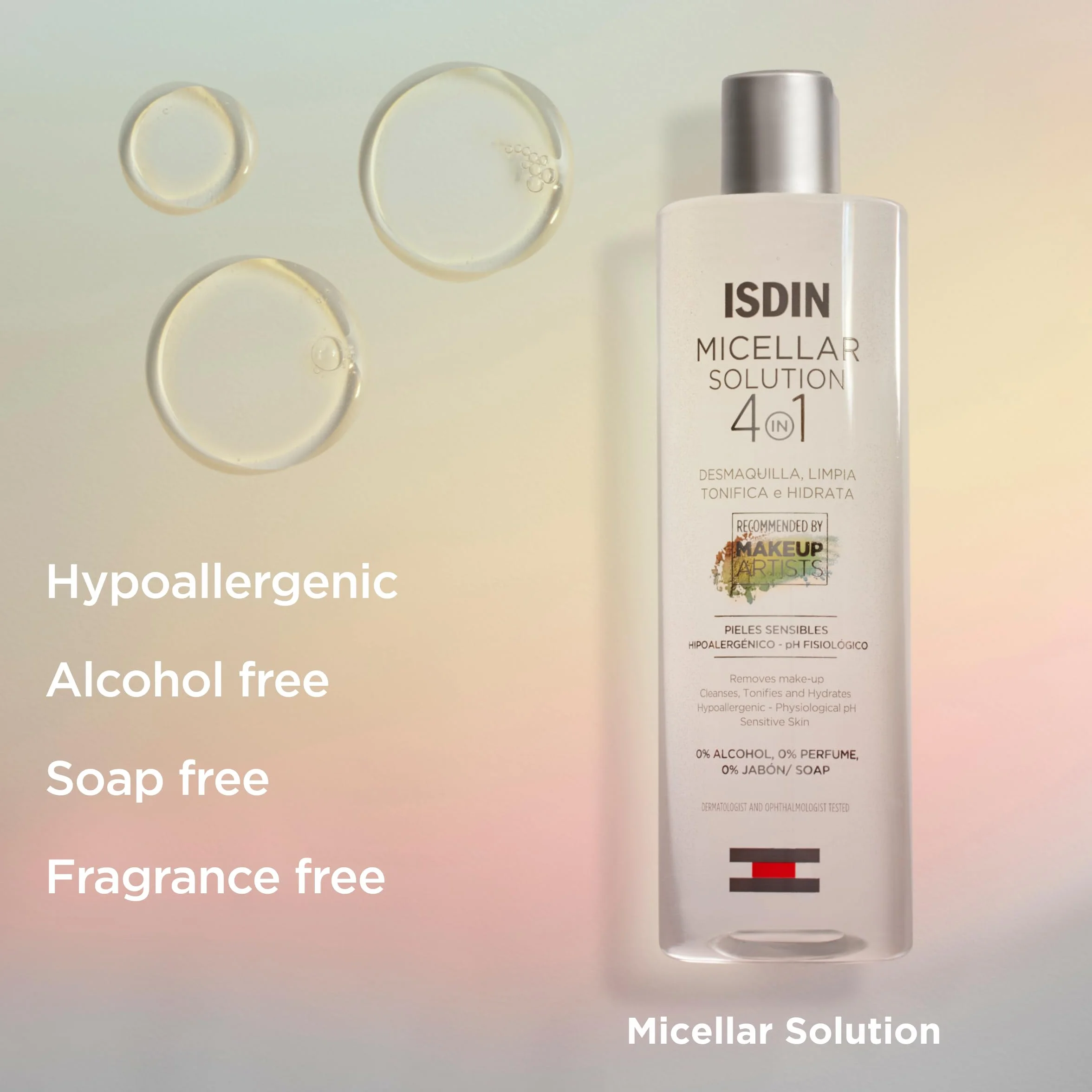 ISDIN Micellar Solution 400 ml 4 in 1 Acqua Micellare Deterge Strucca Tonifica Idrata