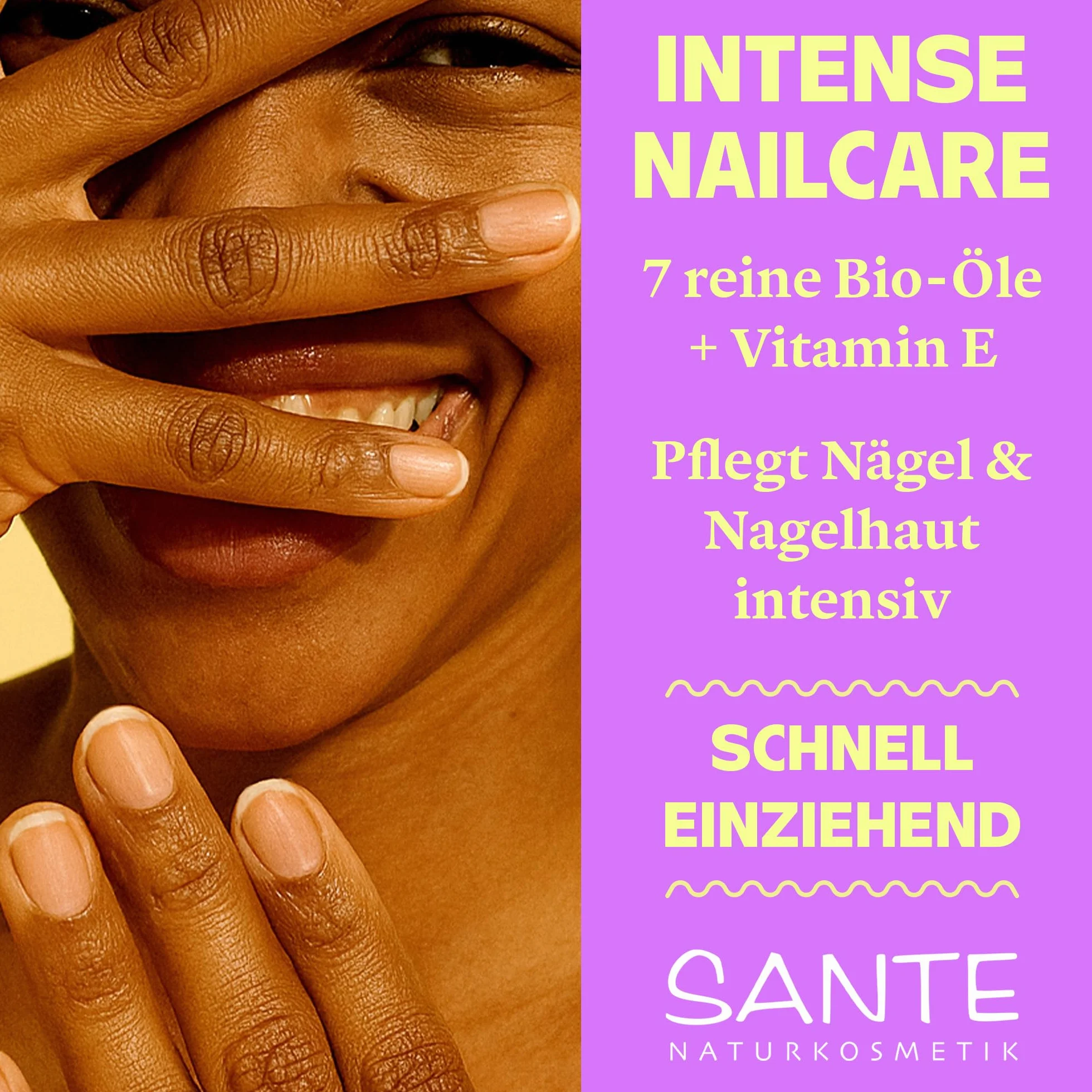 SANTE Naturkosmetik Olio per unghie e cuticole, olio per la cura delle unghie, cura per unghie e cuticole, con oli biologici e vitamina E, vegano, 15 ml