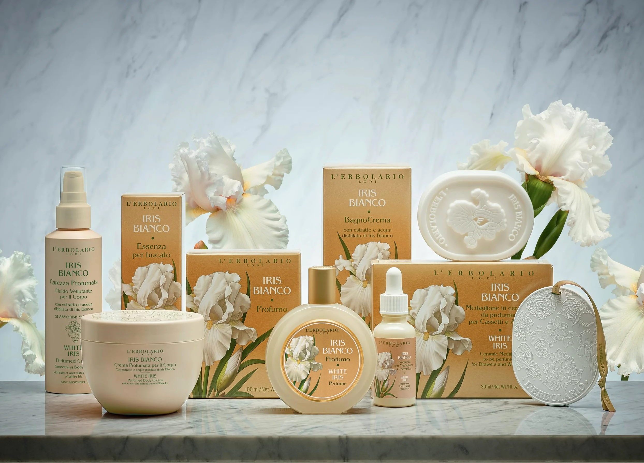 L'Erbolario Iris Bianco Profumo Donna - Eau de Parfum, 100 ml | Fragranza Femminile Delicata e Avvolgente dalle Note Floreali e Speziate - Made in Italy