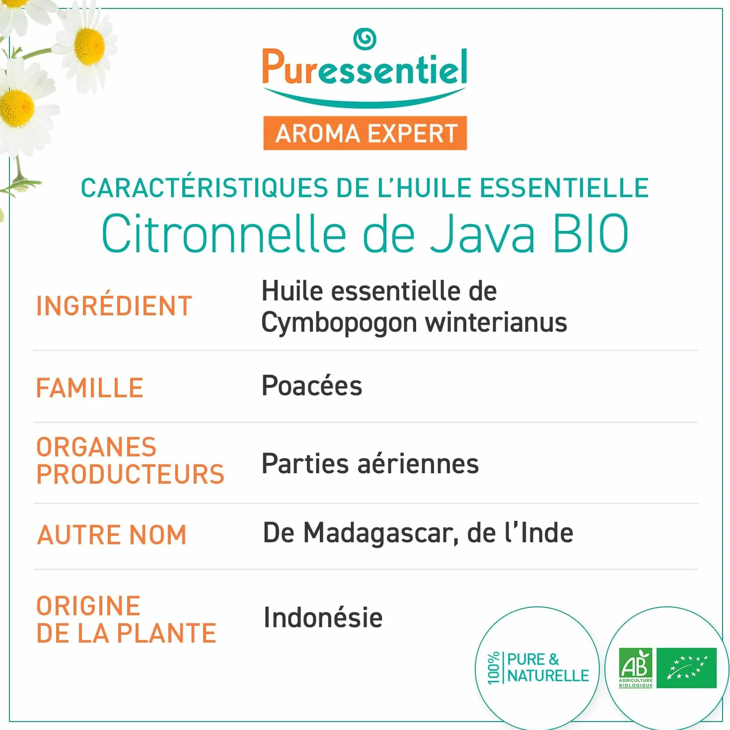 Puressentiel Olio Essenziale Citronella Java Bio 10 ml
