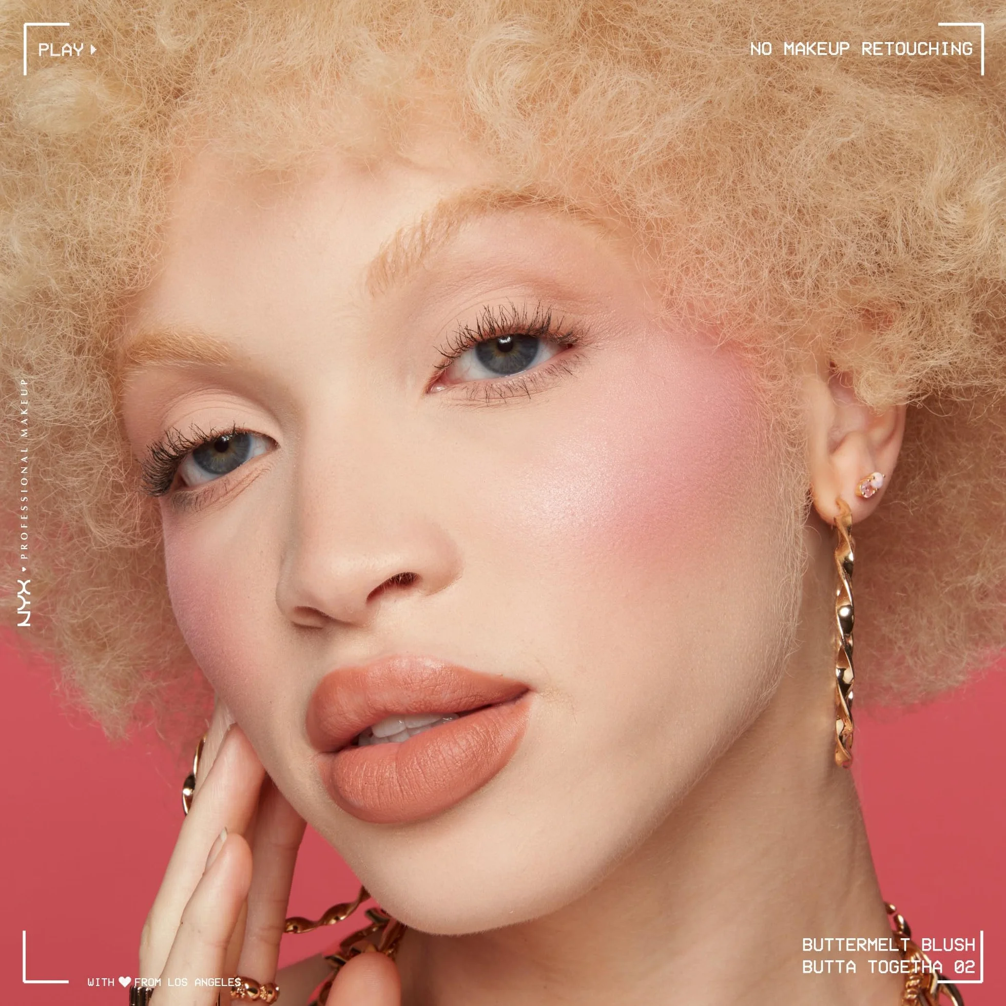 NYX Professional Makeup Blush in Polvere, Per un Look Fresco e Colorato, Arricchito con Burro di Mango, Mandorle e Karitè, Sfumabile, Buttermelt, Tonalità: Butta Together, 5 g