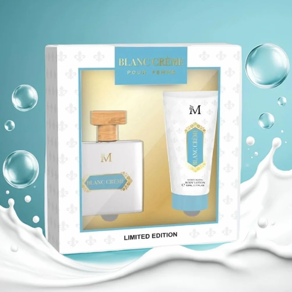 Cofanetto Profumo Donna Latte Bianco con Eau de Parfum + Crema Corpo Idratante – Fragranza Avvolgente Dolce e Cremosa – Idea Regalo Elegante – Routine Profumata e Nutriente