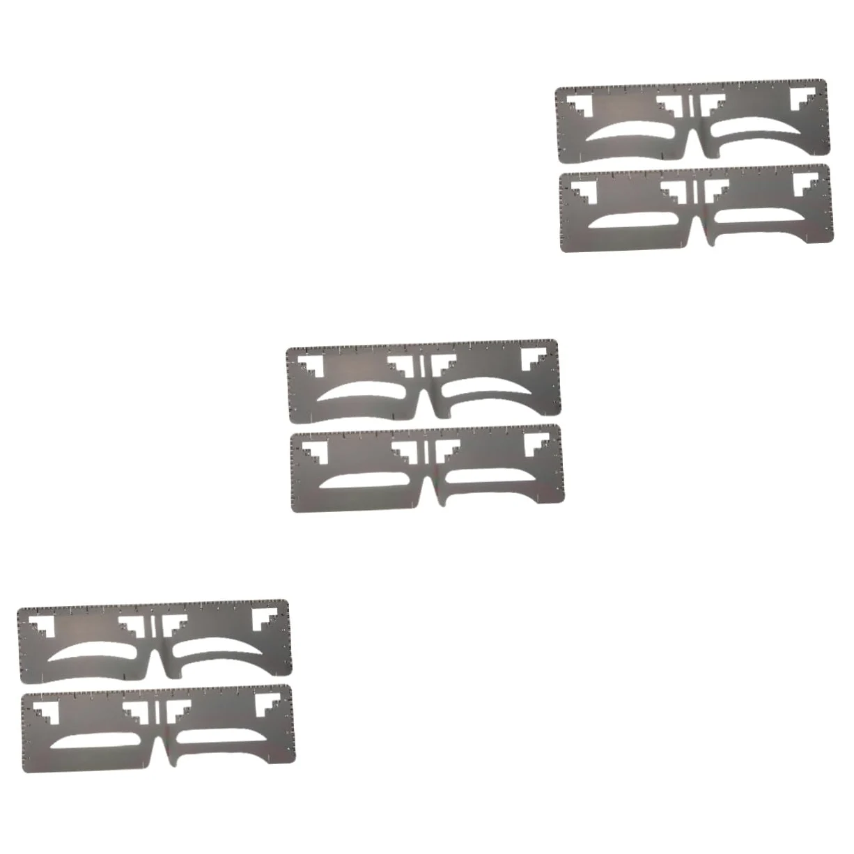 DOITOOL 6pezzi Ruler Per Sopracciglia Inossidabile Per Sopracciglia Strumento Makeup Per e Ragazze Stencil Per Design