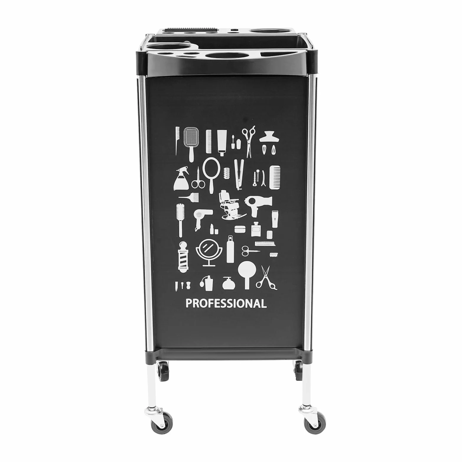 Carrello da Parrucchiere a 6 Ripiani con Ripiani estensibili Professionale con 4 cassetti e Ruote silenziose per Centri estetici e Centri estetici (34 x 37 x 88 cm)