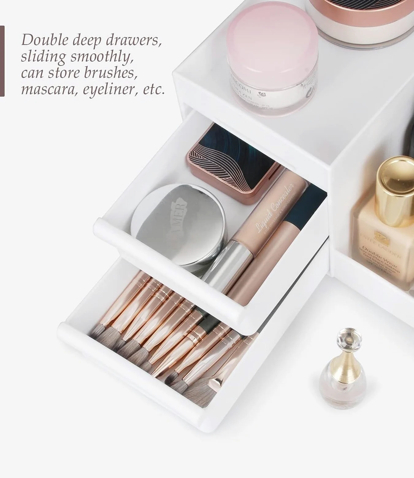 Organizzatore Smalto per Unghie Scatola Portaoggetti for Cosmetici, Smalti E Gioielli Toletta Trucco(Grün)