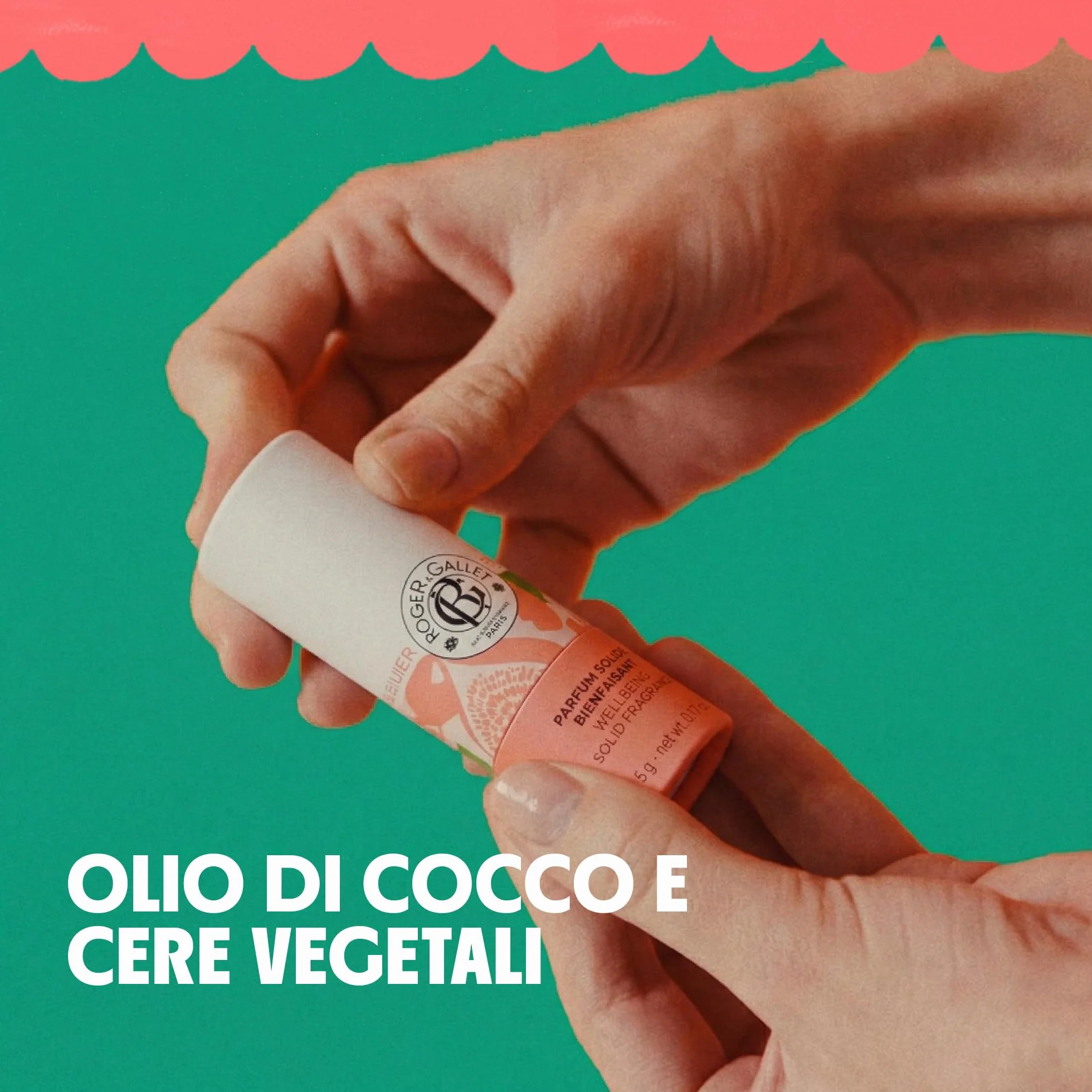 Roger&Gallet - Fleur de Figuier - Profumo Solido di Benessere - Fico, Muschio, Pompelmo - 5g
