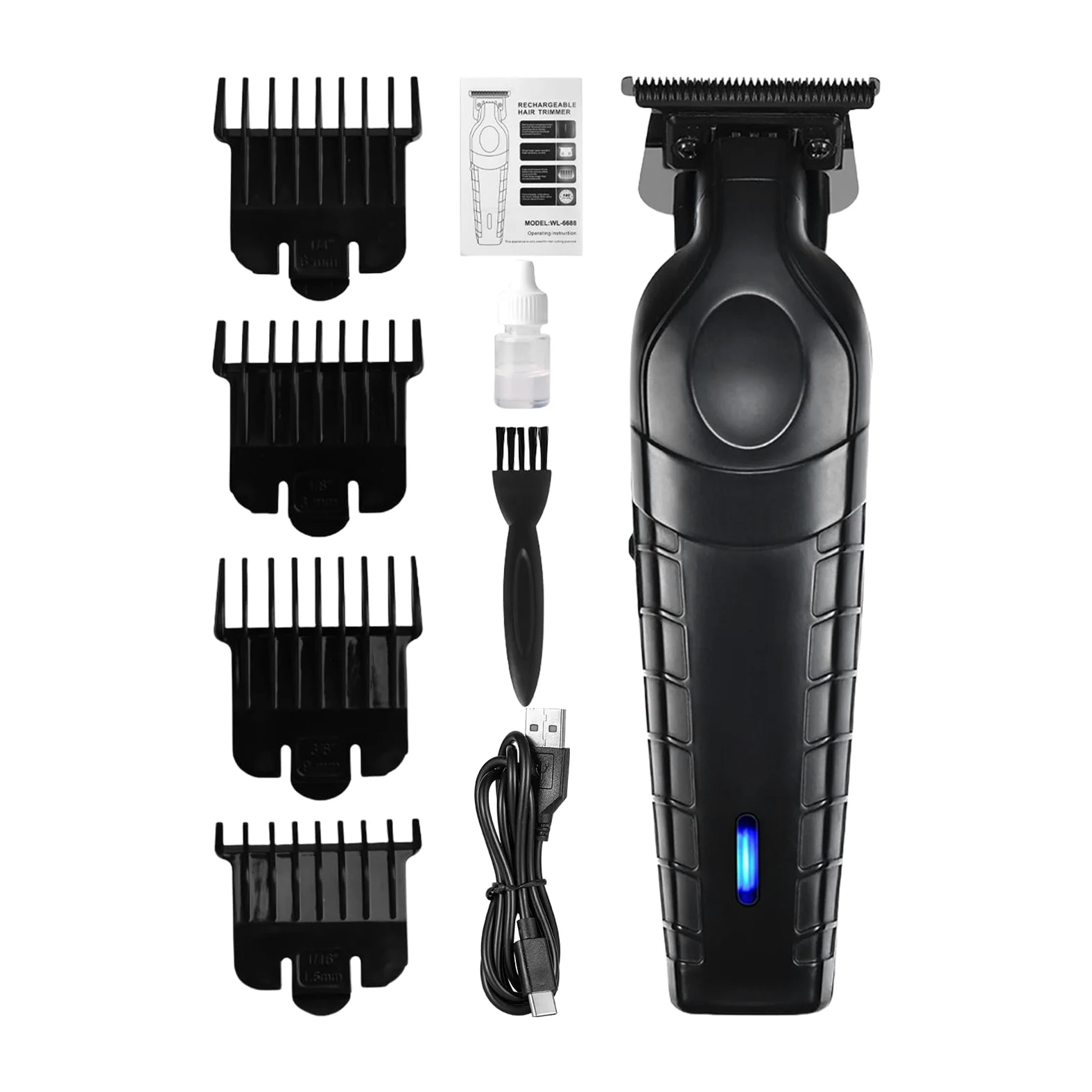 Tagliacapelli per Uomini | Kit Di Rifinitura Elettrico,Regolabarba Multifunzionale Tagliapeli per Corpo e Styling Barba Adulti con Testine di Precisione