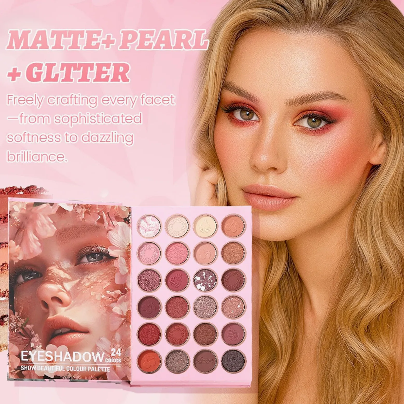 Per Il Trucco Con Glitter 12 Di | Palette di Ombretti 24 Colori per Donne e Ragazze, Ideale per Viaggi, Feste, Uso Quotidiano e Palco