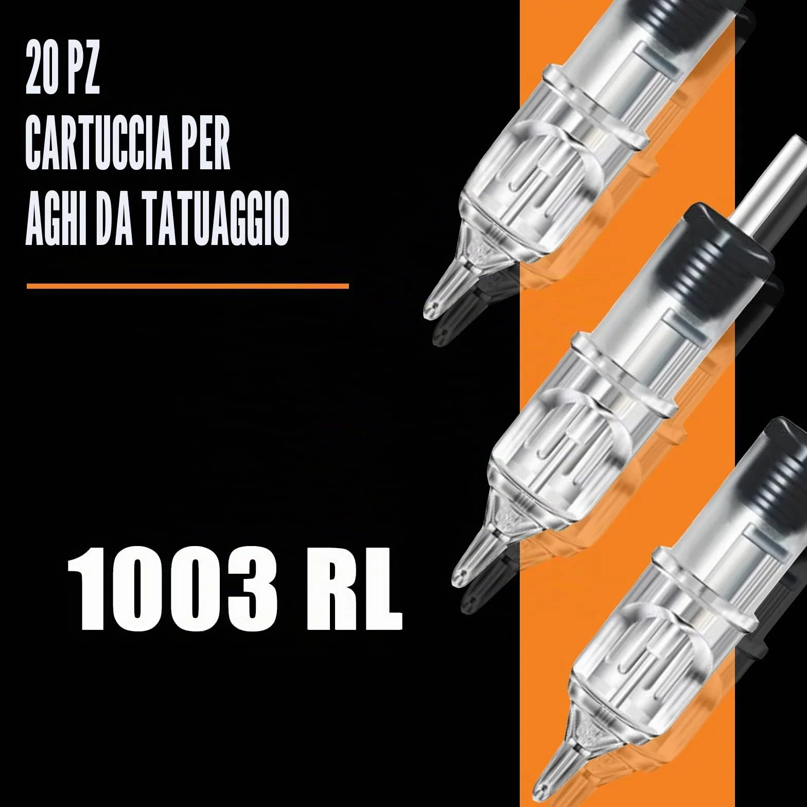 Aghi a Cartuccia per Tatuaggi RL - 20 Pezzi Tatuaggi Cartuccia Aghi 1003RL