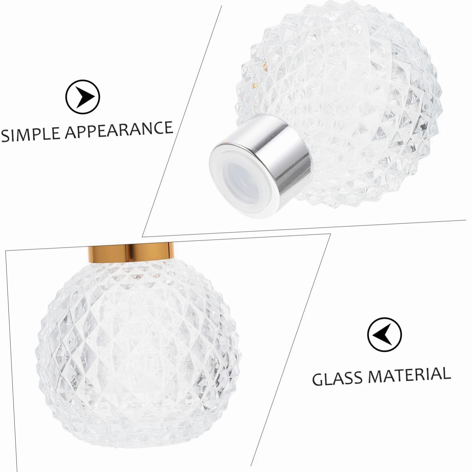 Mipcase Boccette Profumo Ricaricabili in Vetro 6 Pezzi, 100ml, Lavabili e Riutilizzabili per Oli Essenziali, Regalo di Natale Colore Casuale
