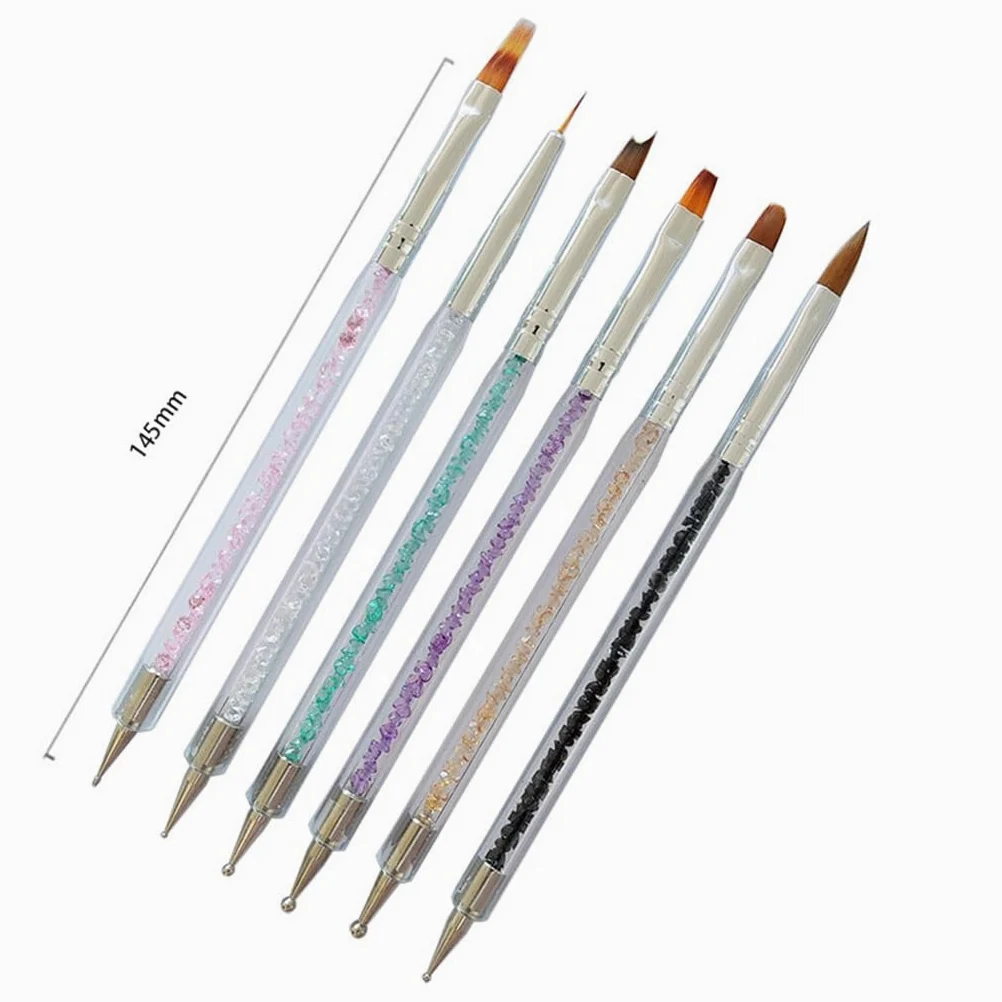 Penna per unghie a doppia estremità con trapano per strumenti per unghie pennello penna filo penna sweep penna terapia luce pennello per unghie