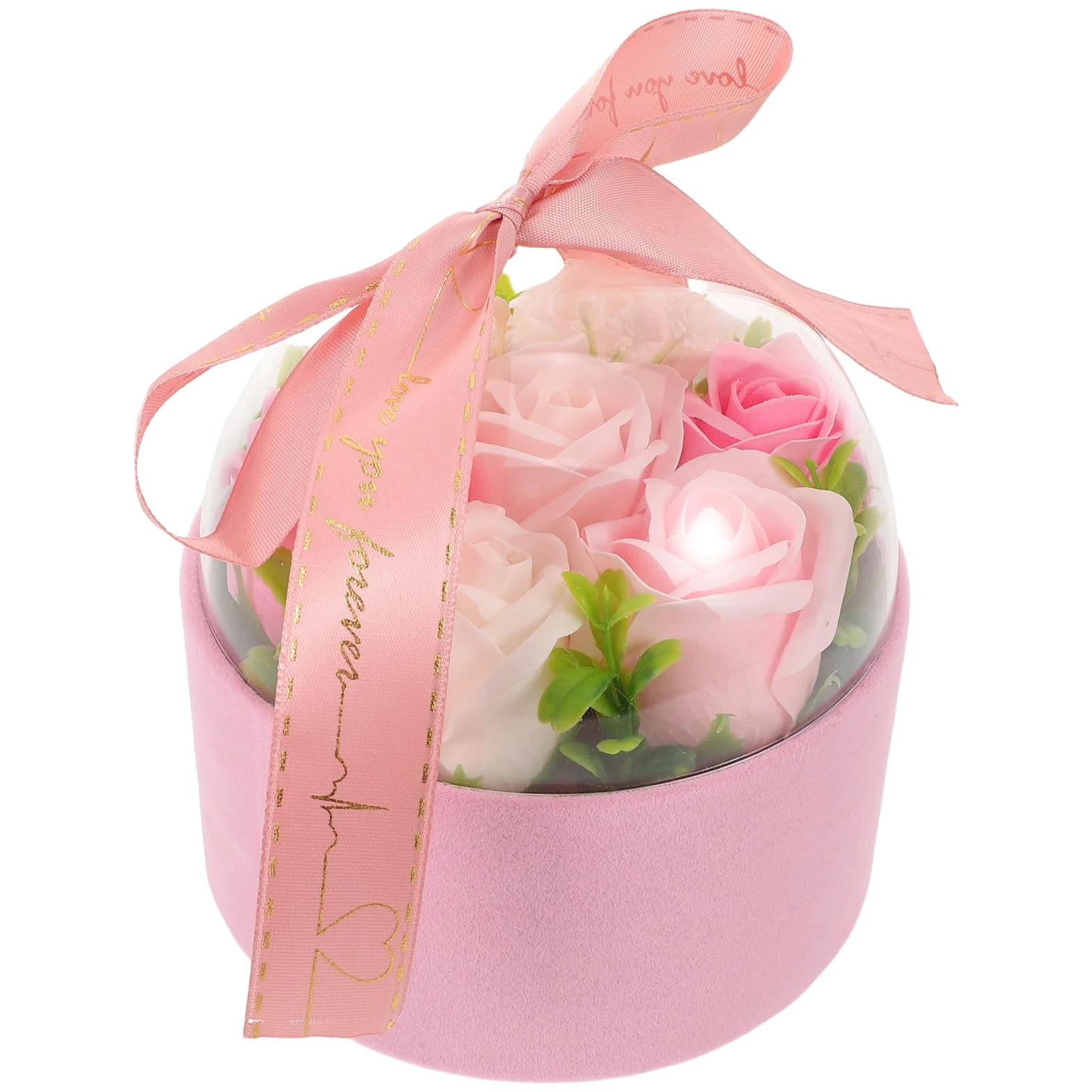 Toyvian 4 Pezzi Rose di Sapone Profumate Rosa in Scatola Regalo Elegante | Fiori Decorativi Creativi, Freschezza Delicata e Duratura, per Mamma o Fidanzata, Natale e San Valentino