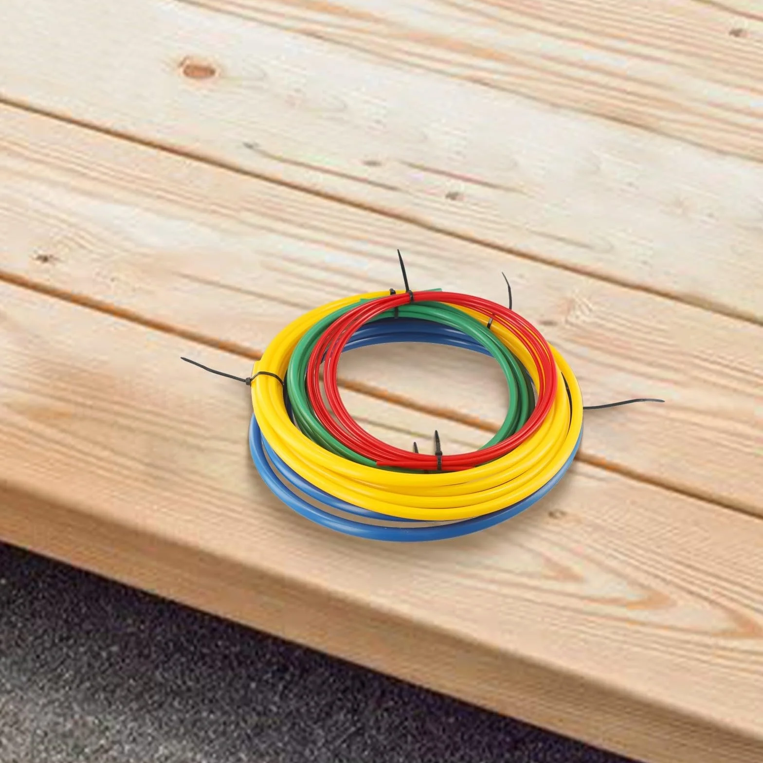 Kit piegatubi in rame per aria condizionata, set di molle piegatubi in plastica PE con 4 misure per HVAC, rosso, verde, giallo, blu