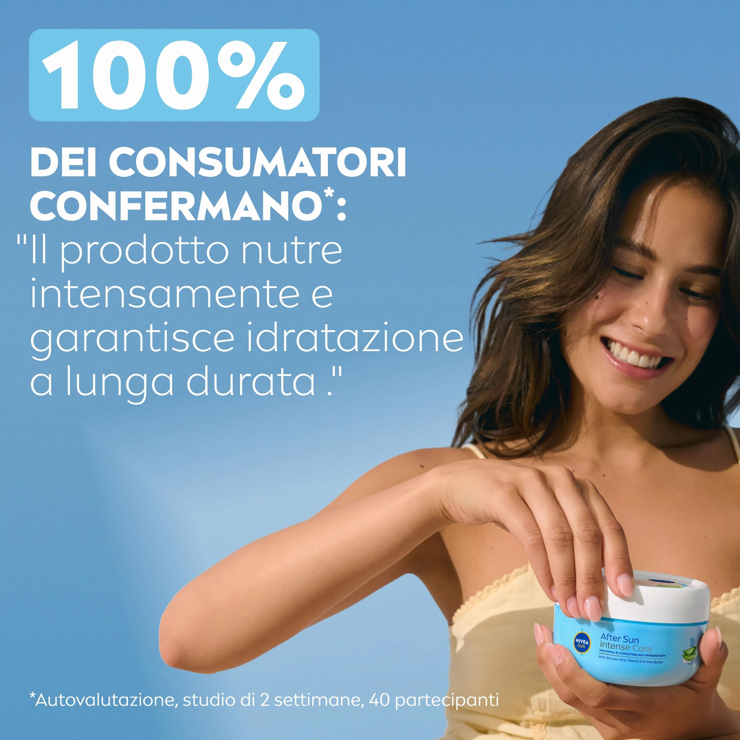 NIVEA SUN Crema Doposole Rigenerante Intensiva 300 ml, Dopo sole idratante 48h, Aloe Vera Bio, Vitamina E, Burro di Karité