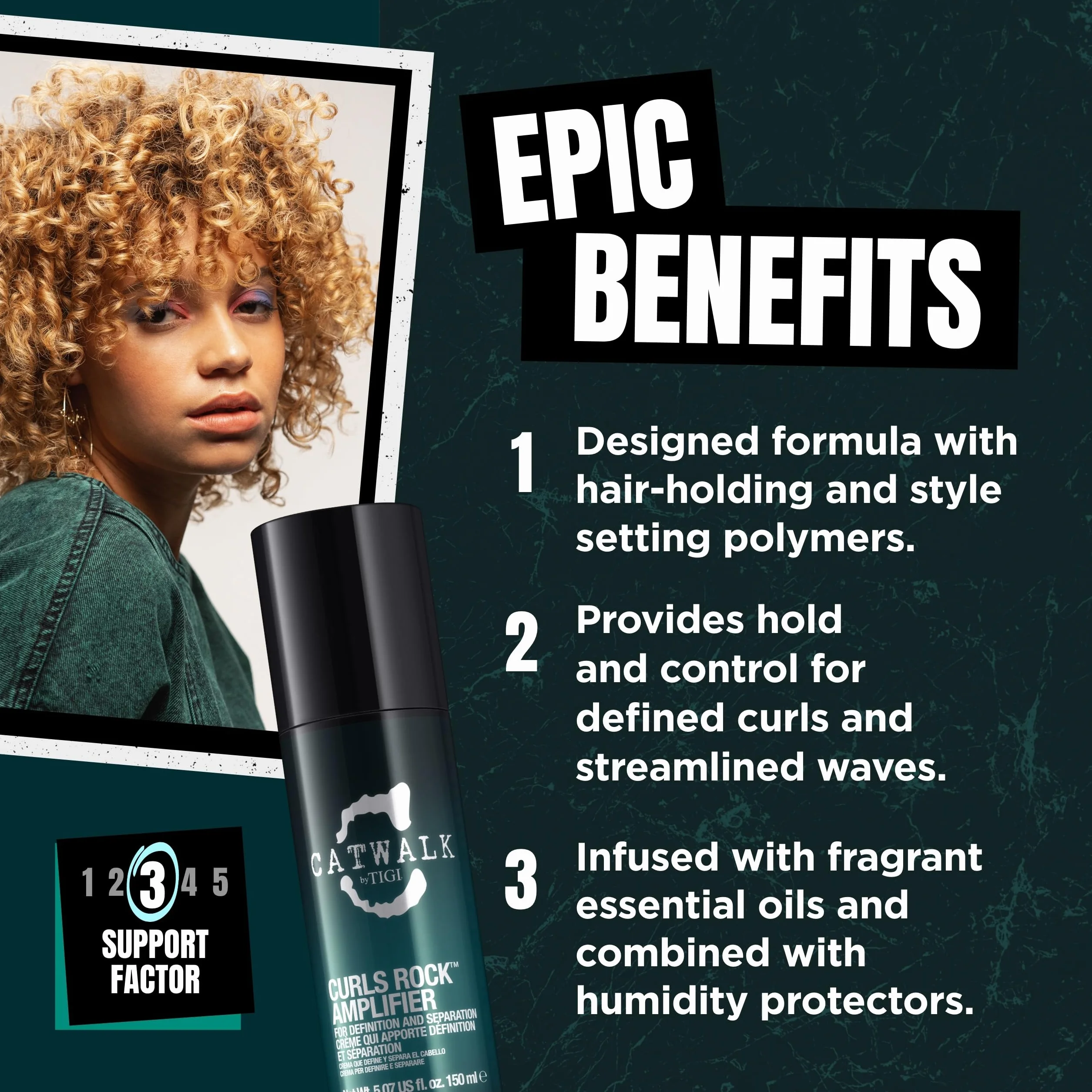 Catwalk di TIGI Curls Rock Amplifier Crema Arricciante per Capelli Ricci 150 ml