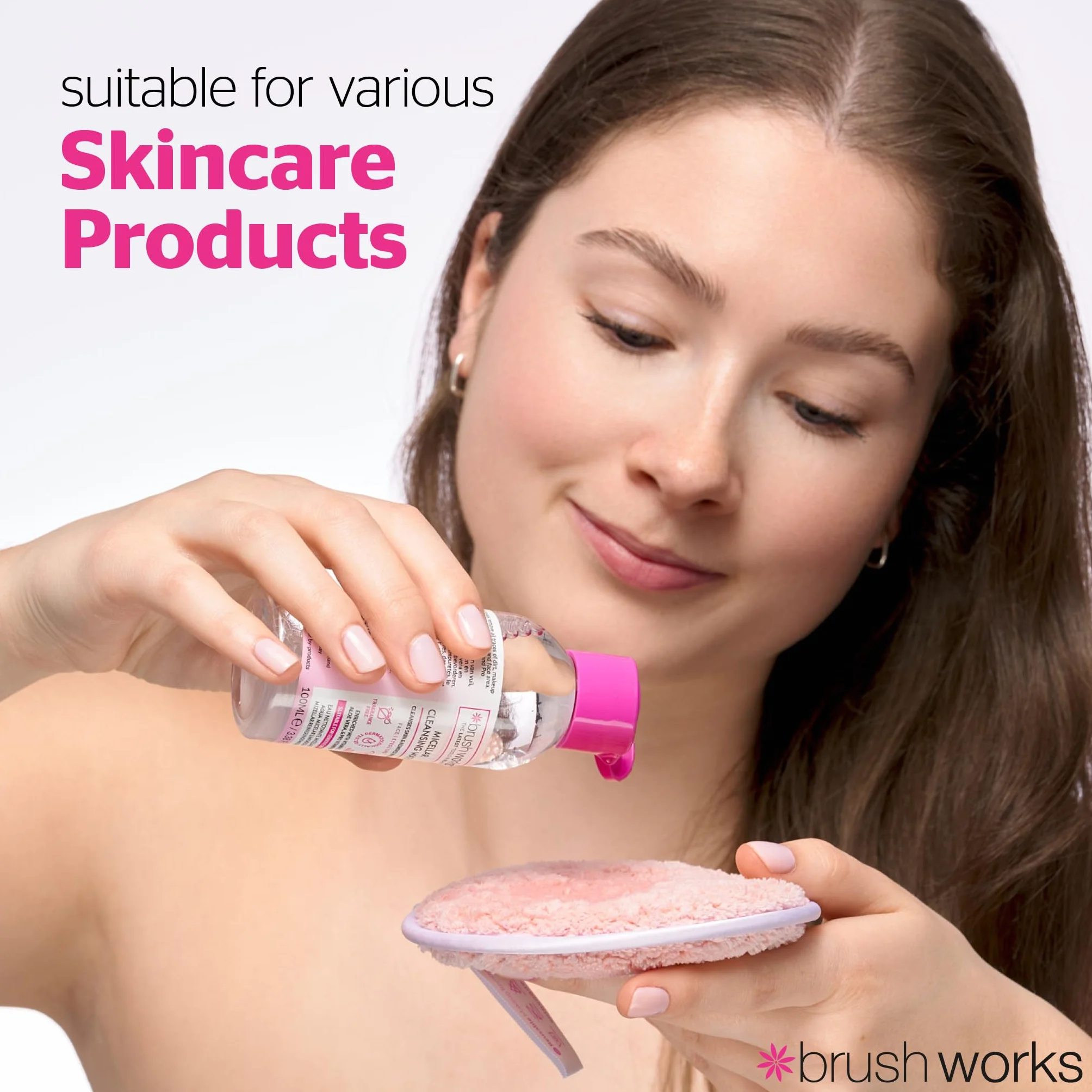 Brushworks Riutilizzabili Hd Struccante Pad 3-Pezzi - 70 g