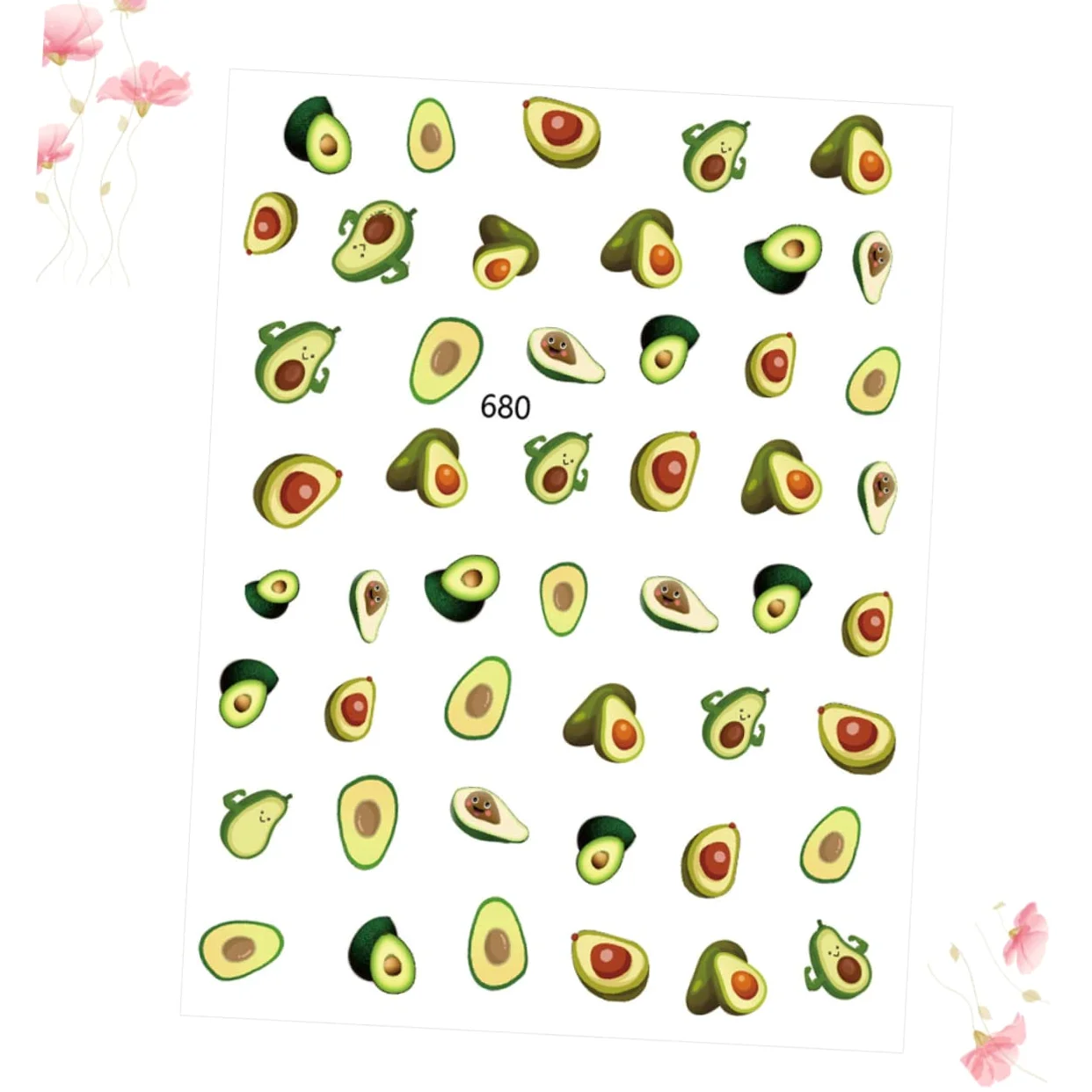 3 Set Adesivi Unghie Frutta Con Design E Per Manicure Creativa Facile Applicazione Per Eventi E Feste 12 Fogli*3