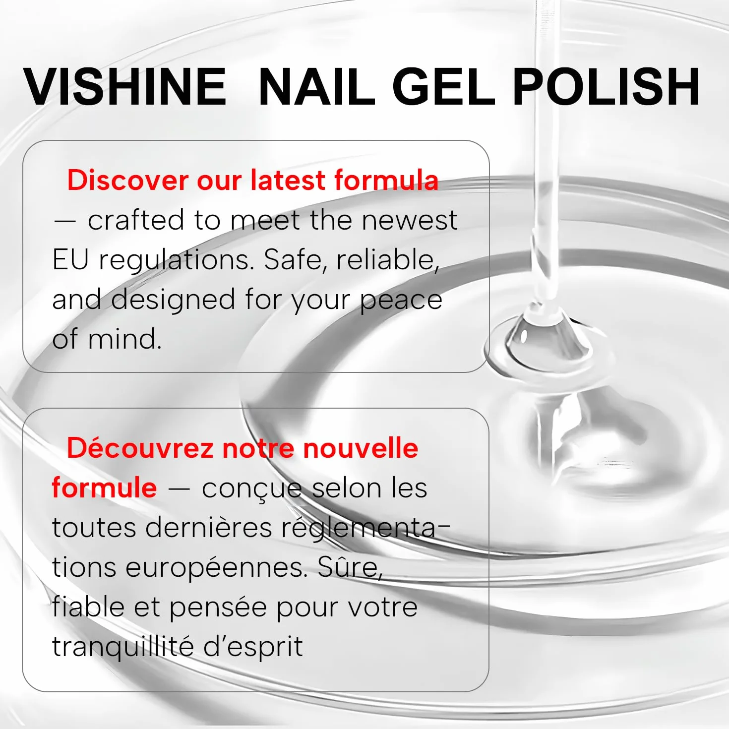 Vishine Smalto Gel per Unghie 8ml Bianco French Soak Off UV LED Nail Art