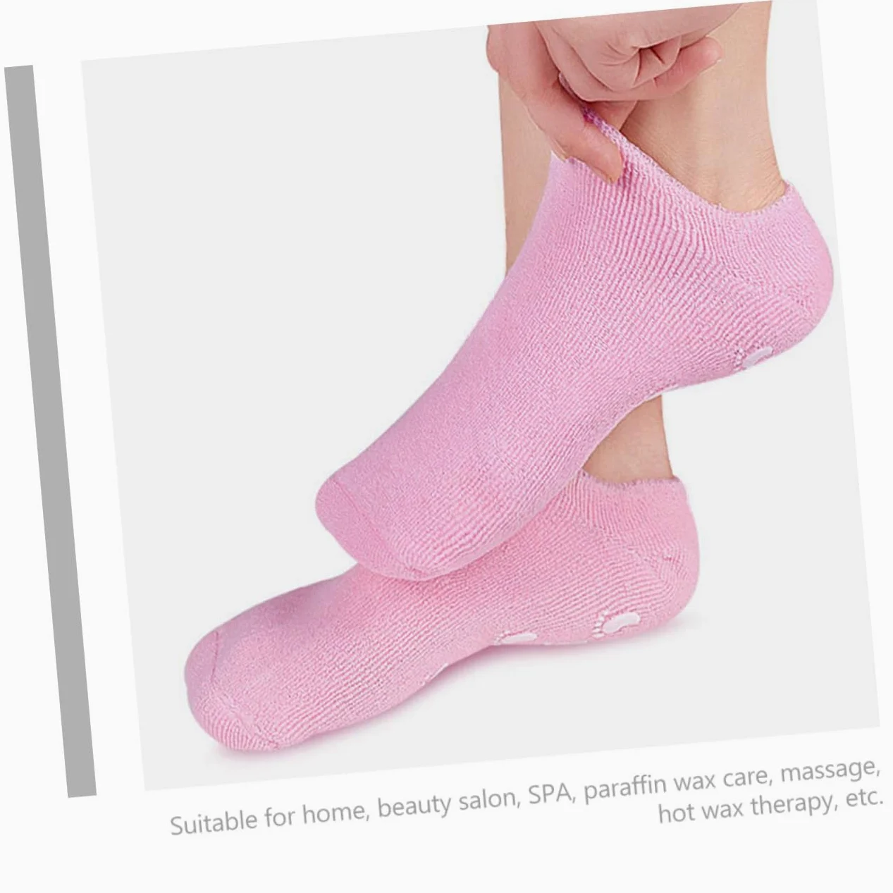 Calzini Idratanti per Piedi Spa 3 Paia in Cotone e Gels | Riutilizzabili, per Salone e Casa, Protezione Contro Secchezza e Ruvidità