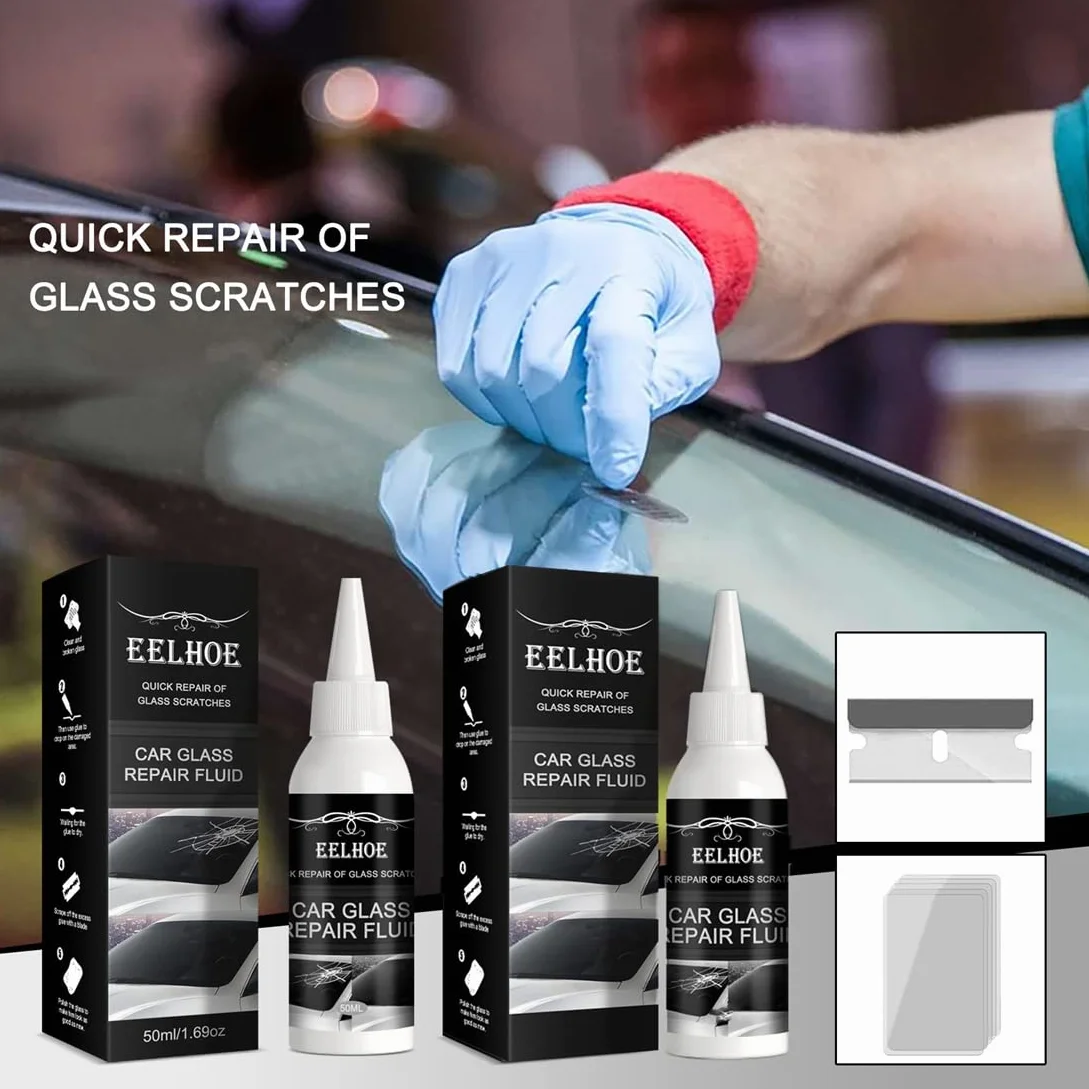 Glass Repair Fluid Car Window Cracked Windshield Repair Kit Nano Repair Fluid DIY Automotive Glass Nano Repair Fluid Quick Fix For Cracks Windscreen Scratch Remover Kit