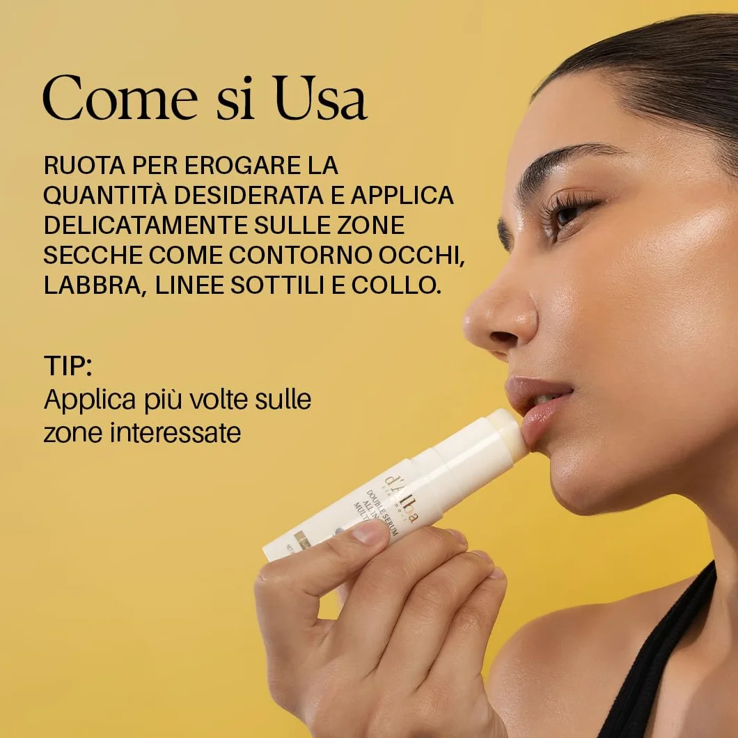 d'Alba Stick Balsamo Multiuso All-in-One Tartufo Bianco Italiano, Cura della Pelle Vegana, Trattamento 3 in 1 per il Rimedio delle rughe, per il Trattamento degli Occhi, Cura della Pelle Coreana