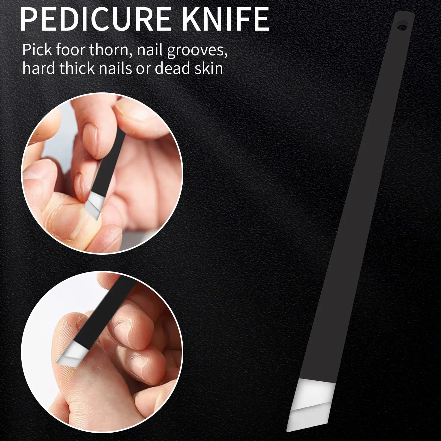 Tagliaunghie professionali in acciaio inox per unghie spesse e incarnite pedicure