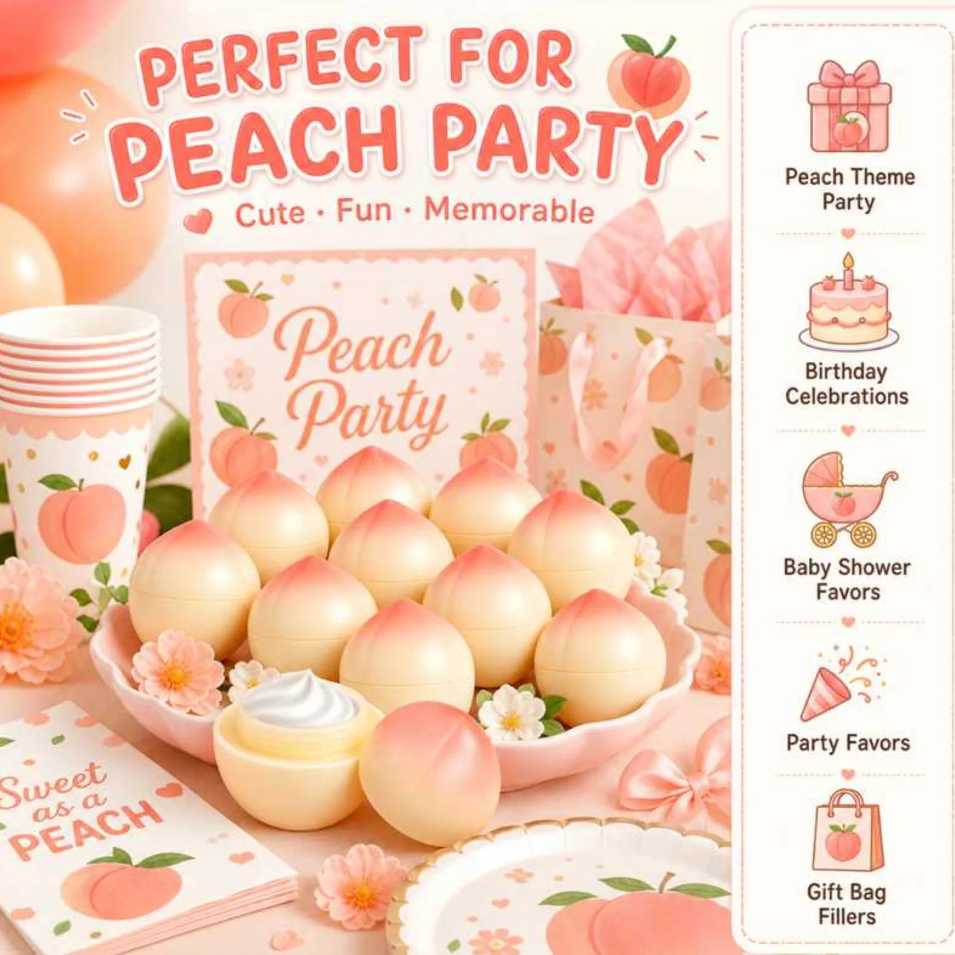 Set di 12 creme mani alla pesca da regalare a donne, divertente regalo di Natale con crema mani alla frutta per insegnanti, madri, infermieri, addio al nubilato e dipendenti.
