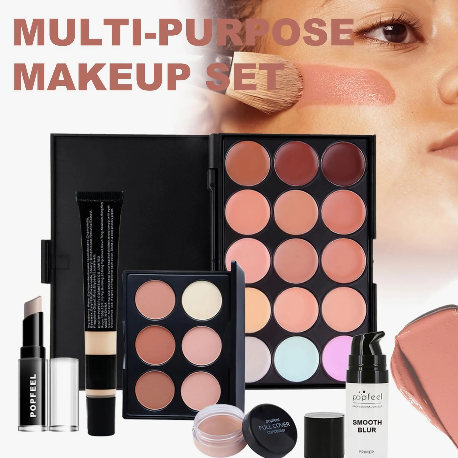 Set Trucchi Donna, Tutto in uno Set di Trucco, Include Portatile Travel Make Up Palette Ombretto Rossetti Correttore Eyeliner Mascara