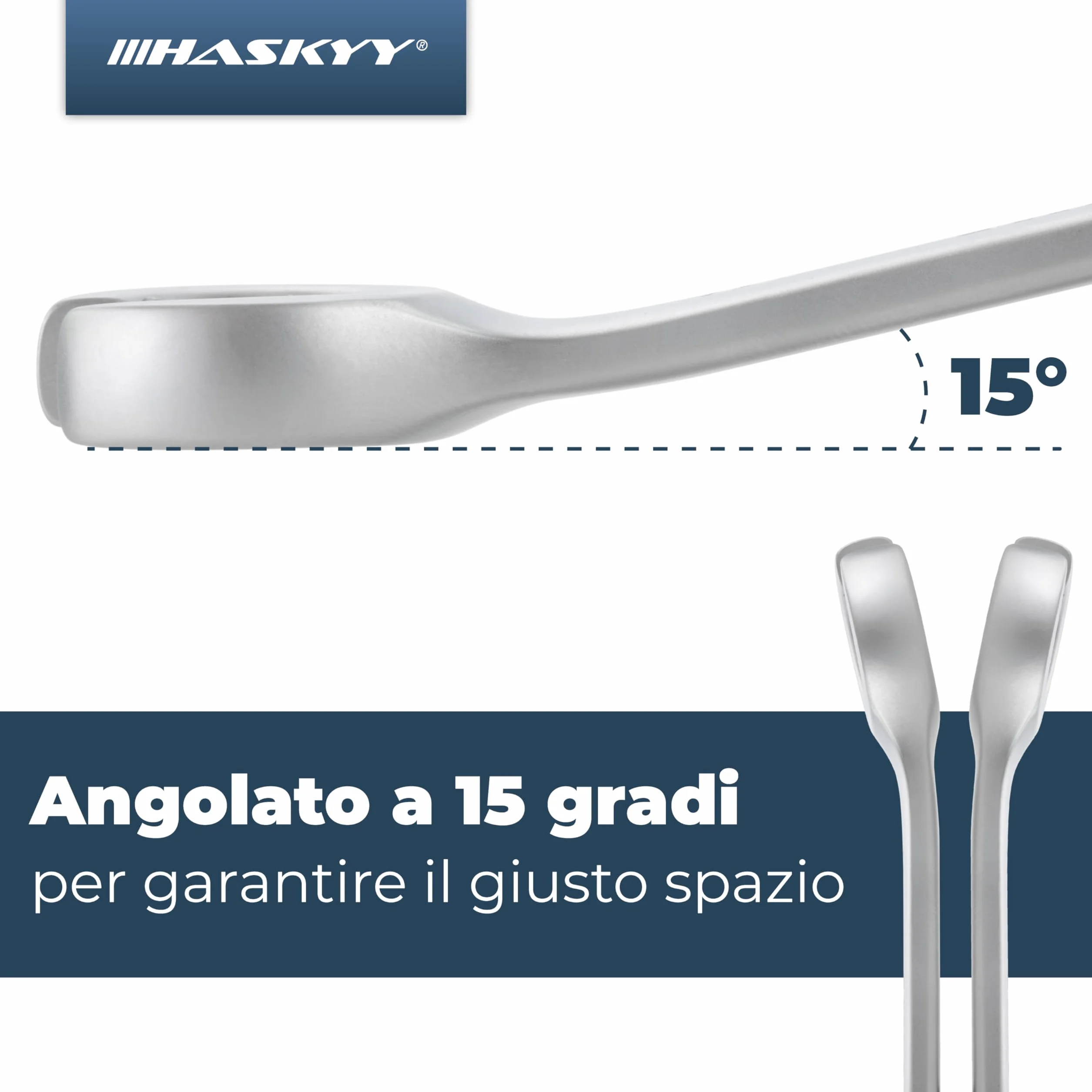 HASKYY 6 chiavi per tubazioni del freno 8-19mm set chiave ad anello aperta