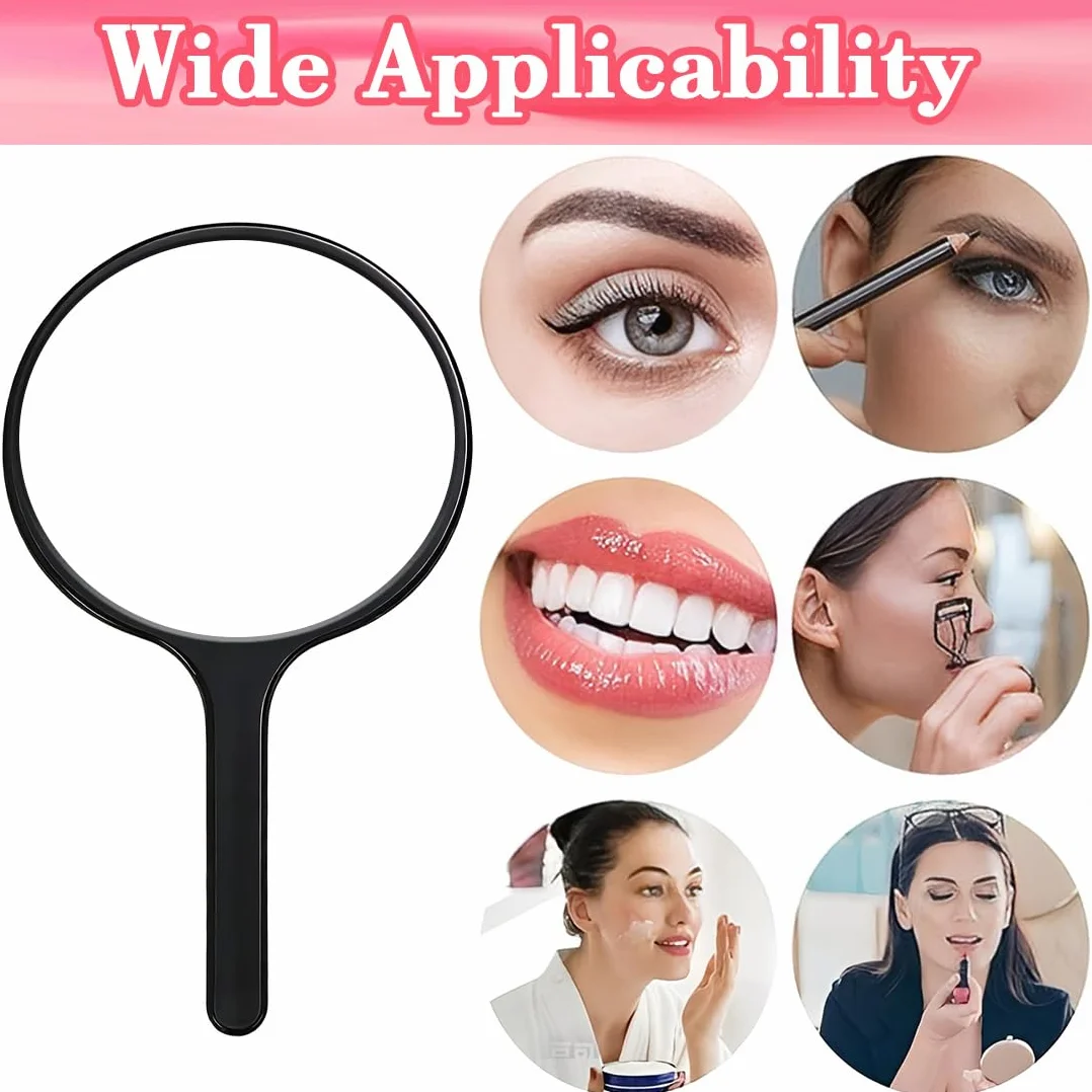 Specchio Cosmetico Rotondo Portatile Professionale con Manico Durevole