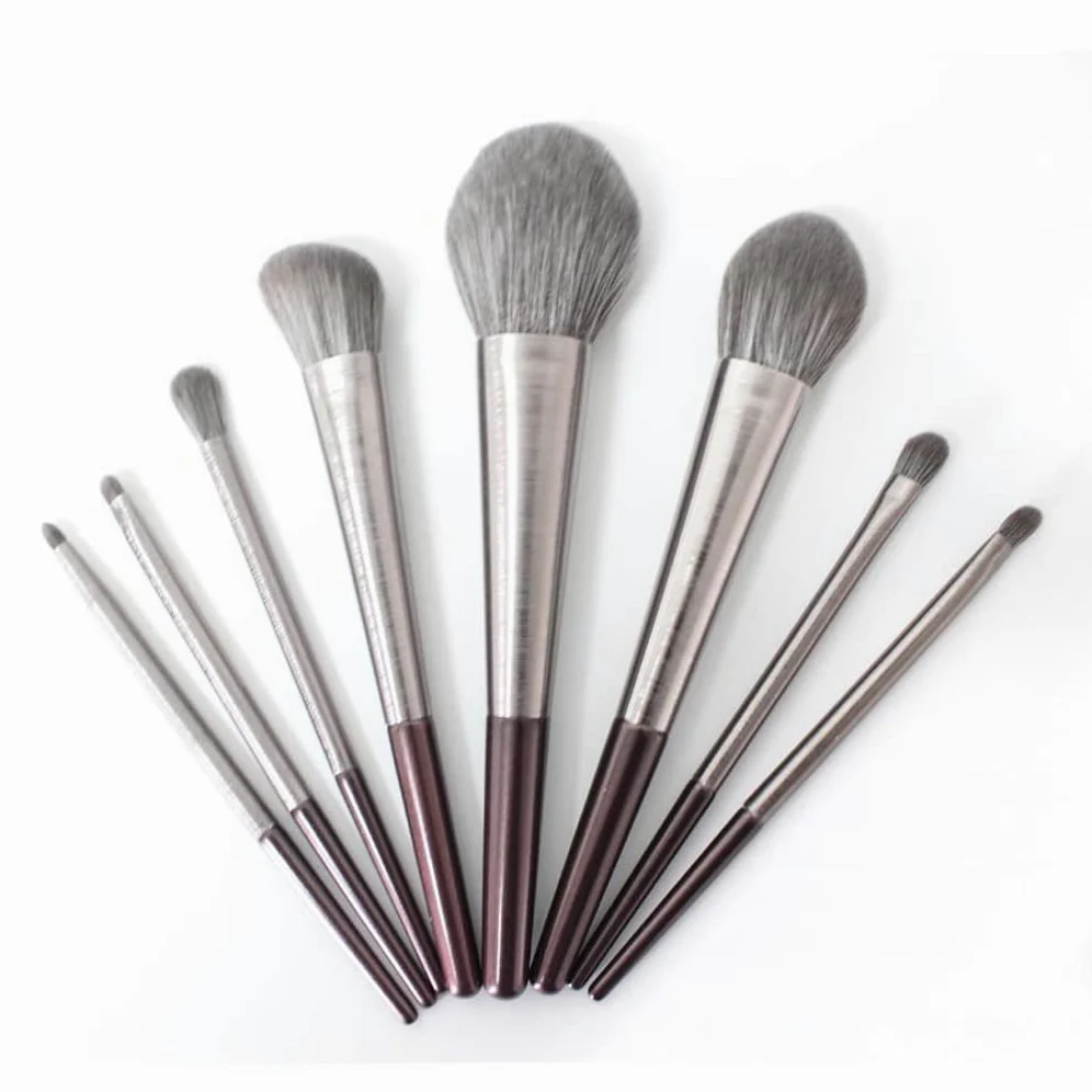 Set di pennelli per Trucco Professionale da 8 Pezzi Set di pennelli per Capelli Sintetici con Manico Bellissimo Kit di Strumenti per pennelli