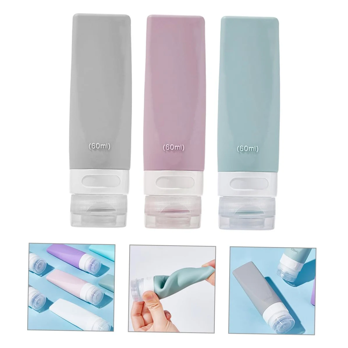 Didiseaon 9 Pz Bottiglia Portatile Bottiglie Da Viaggio Ricaricabili Contenitori Da Viaggio Per Articoli Da Toeletta Bottiglia Di Sapone Da Viaggio Contenitore Per Lozioni Gel Di Silice