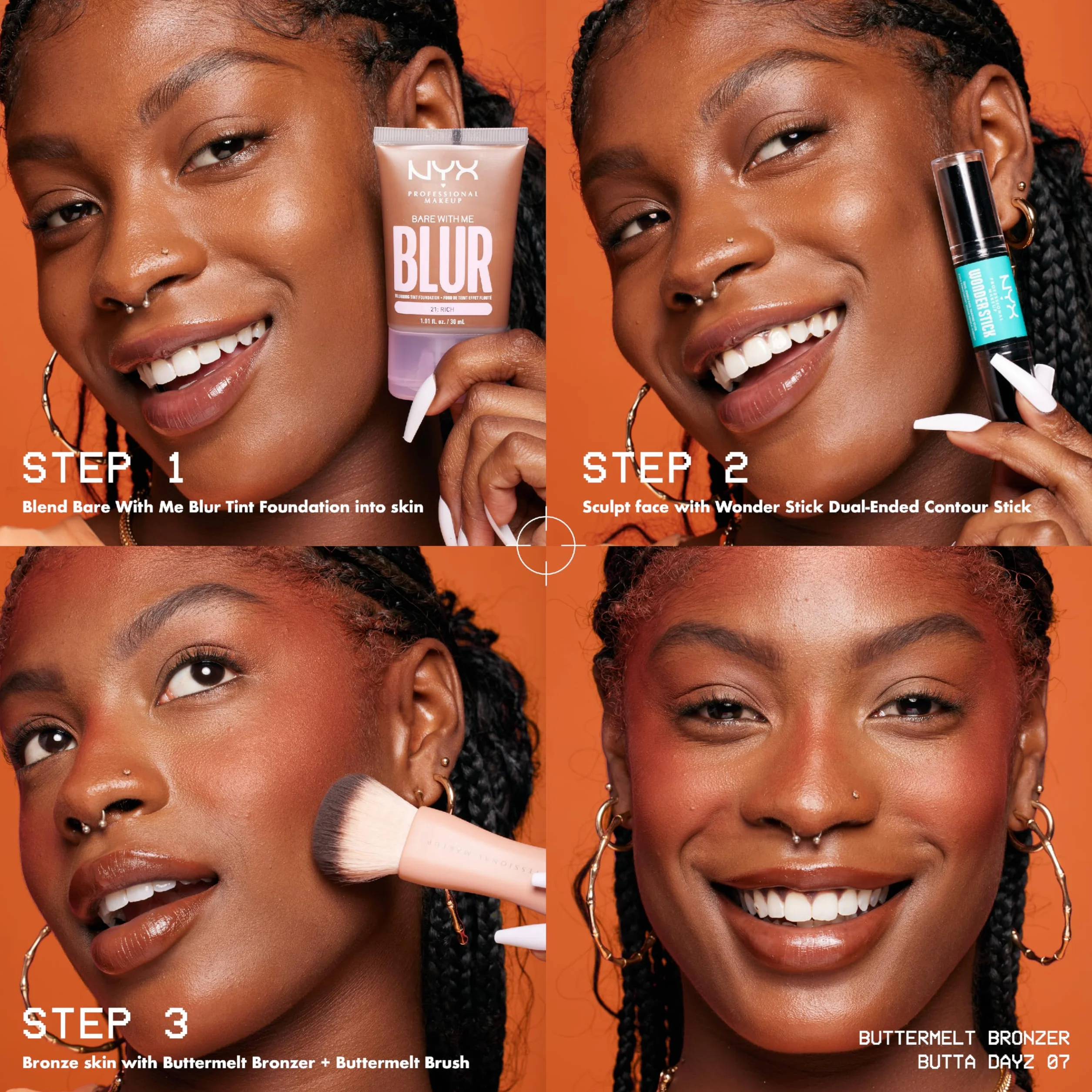 NYX Professional Makeup Bronzer, Per un Look Abbronzato e Luminoso, Tenuta fino a 12h, Resiste alle Sbavature, No Transfer, Buttermelt, Tonalità: Butta Me Up, 5 g