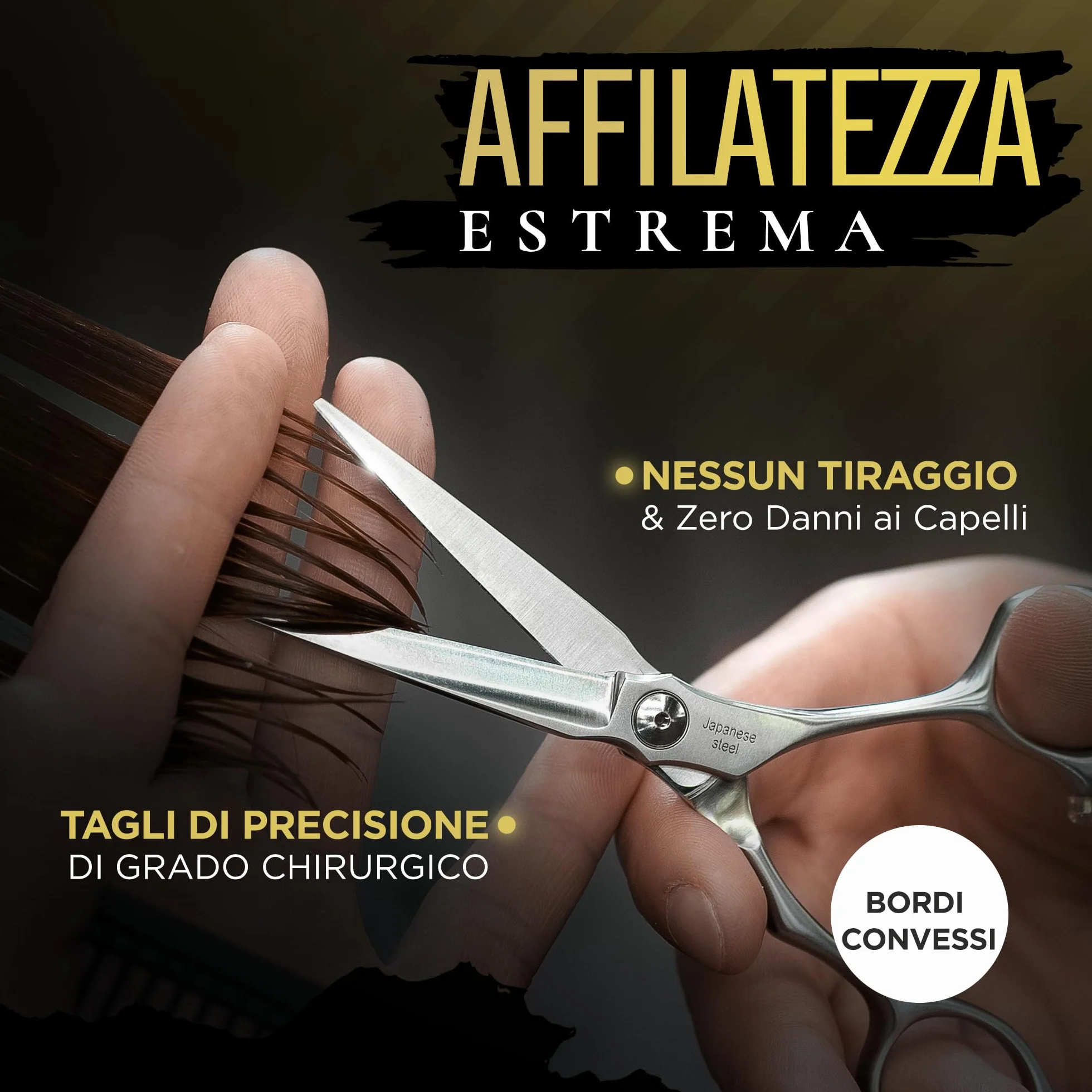 Fagaci Forbici Parrucchiere Professionali 5.5" Acciaio Giapponese per Tagli Ultraprecisi, Forbici Capelli Professionali Barbiere Lame Affilate Come Rasoi, Durata Estrema