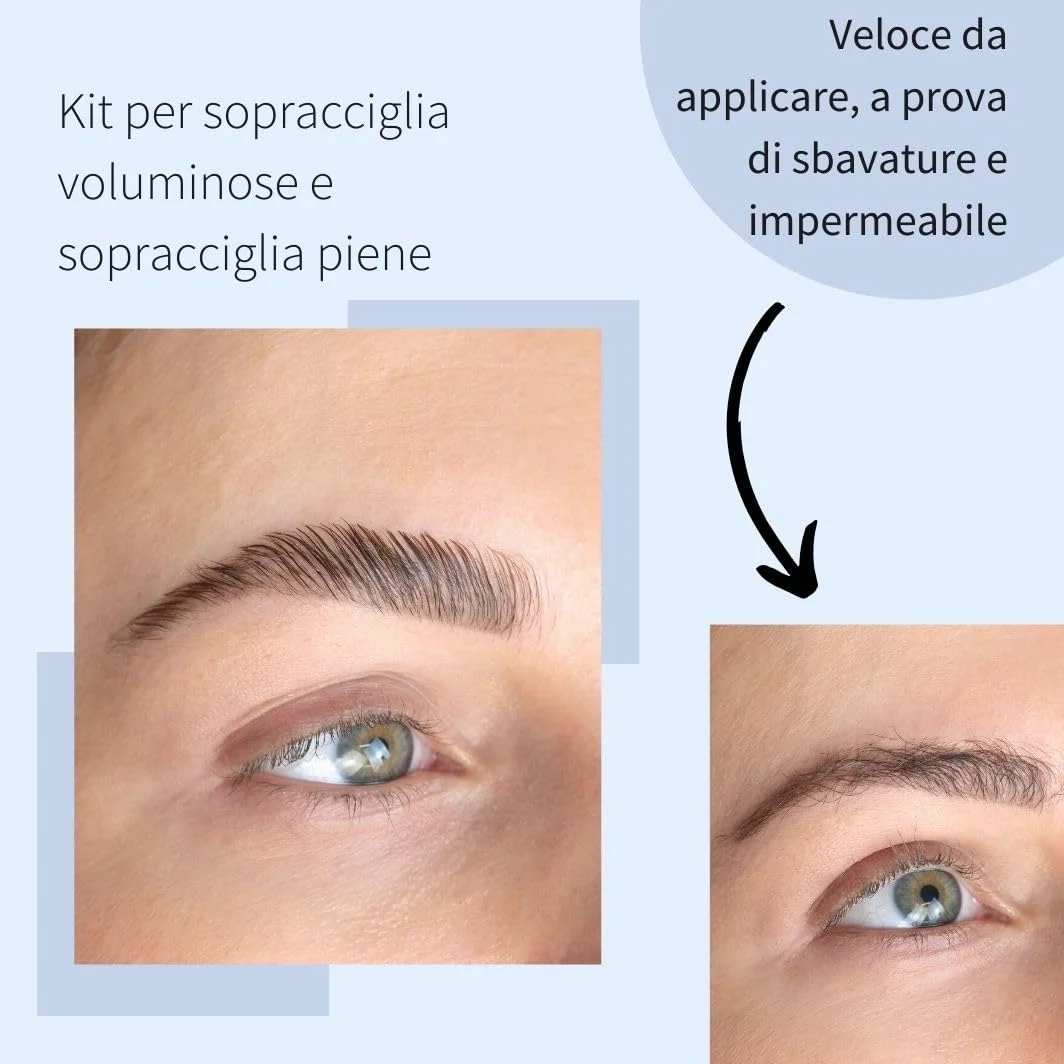 Fleeky - Set per sopracciglia Brow Fix, pomata e micropi, 3 in 1, forma perfetta ombreggiatura, riempimento e definizione per risultati naturali resistenti alle sbavature (marrone)