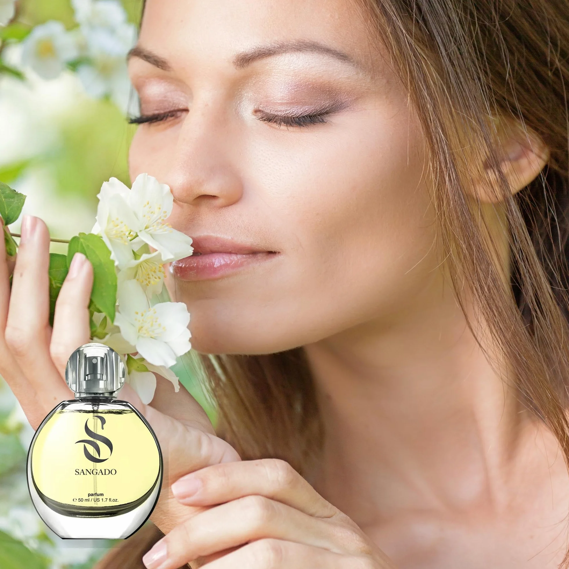 SANGADO Gelsomino Profumo Per Donne, Lunga Durata 8-10 Ore, Fragranza Lussuosa, Floreale, Preziose Essenze Francesi, Extra-concentrato (parfum), Un Grande Regalo Per Donne, 50 ml