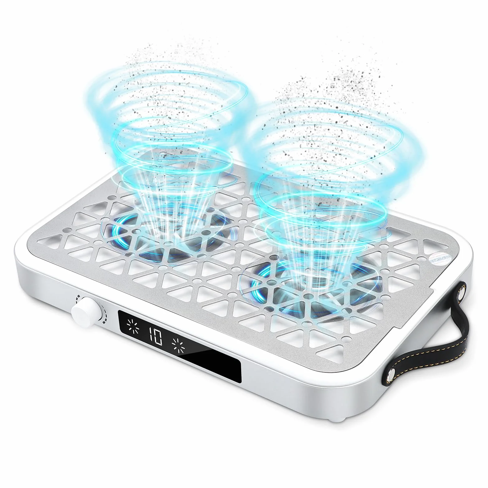 EBANKU Aspiratore di Polvere per Unghie 48W, Portatile 8400 PRM Aspirapolvere Unghie Professionale Bianco, 10 Velocità, Filtri Monouso (30 Pezzi), Aspirapolvere per salone e casa, Nail Dust Collector