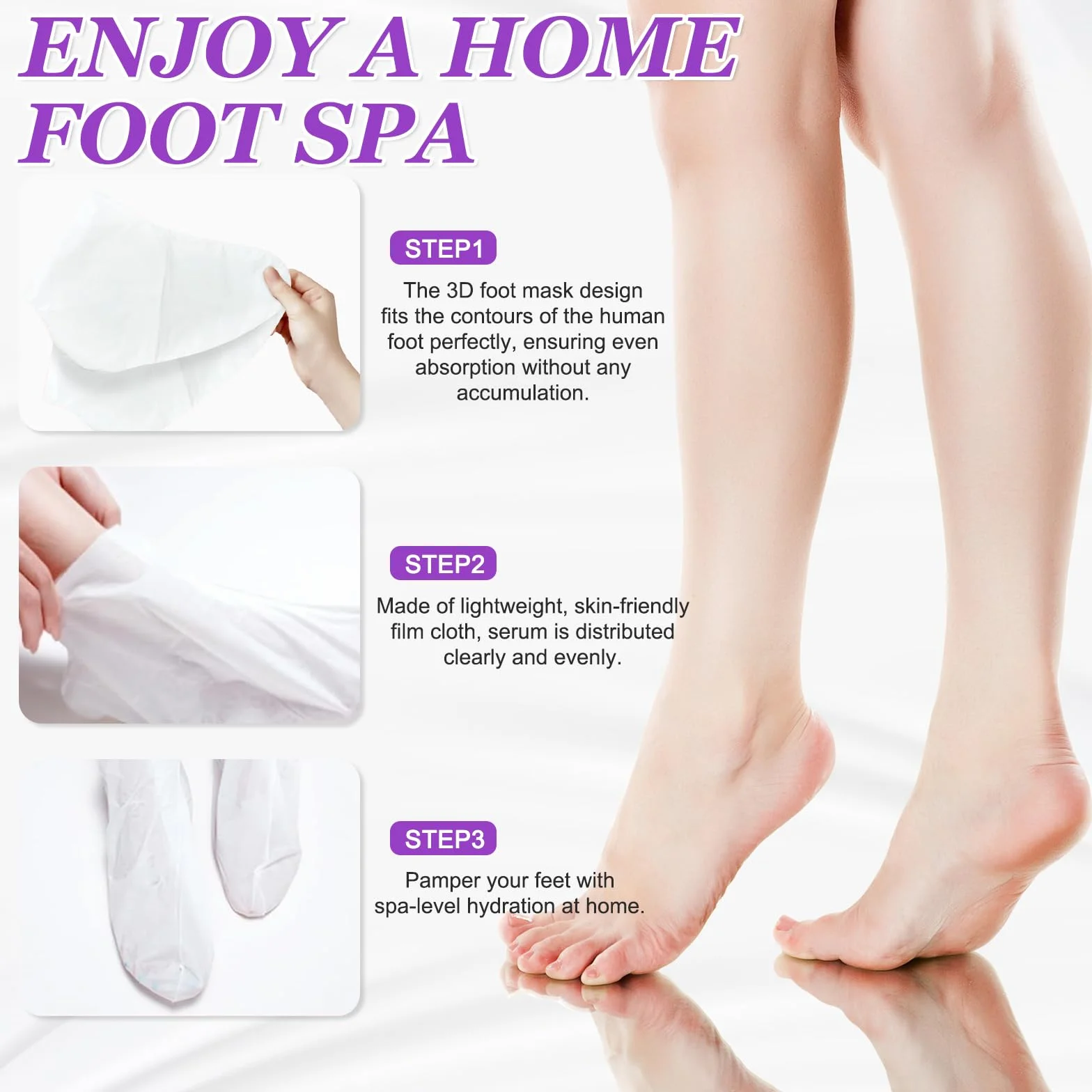 5 Paia Maschera Piedi Esfoliante, Calzini Idratanti per Piedi, Foot Peel Mask per Calli, Pelle Morta e Talloni Screpolati, Lavanda Latte di Capra Rosa Aloe Sbiancamento Foot Mask per Donne e Uomini