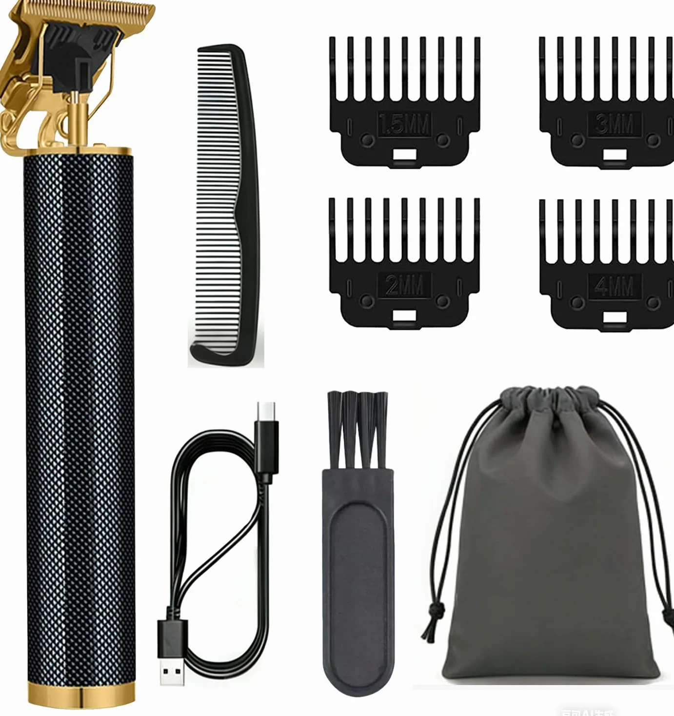 Regolabarba e tagliacapelli da uomo, tagliacapelli senza fili per tagliare, tagliacapelli ricaricabile con lama a T ricaricabile, trimmer per baffi per dettagli e contorni, regalo elettrico da