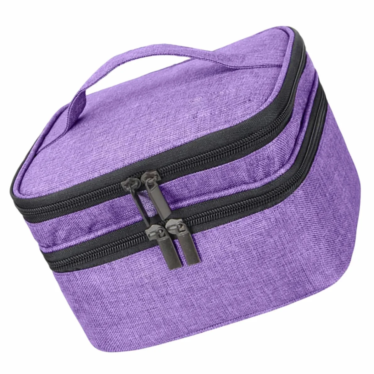 VALICLUD Borsa Porta Smalti da Viaggio a Doppio Strato, 30 Flaconi, Porpora | Tessuto Oxford in Poliestere, Manico per Trasporto, Casa e Viaggio, Protegge i Flaconi